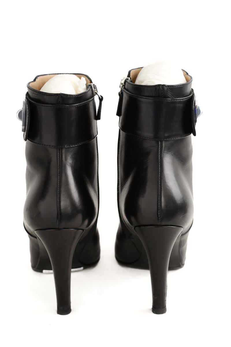 Boots LONGCHAMP - Seconde Main Noir