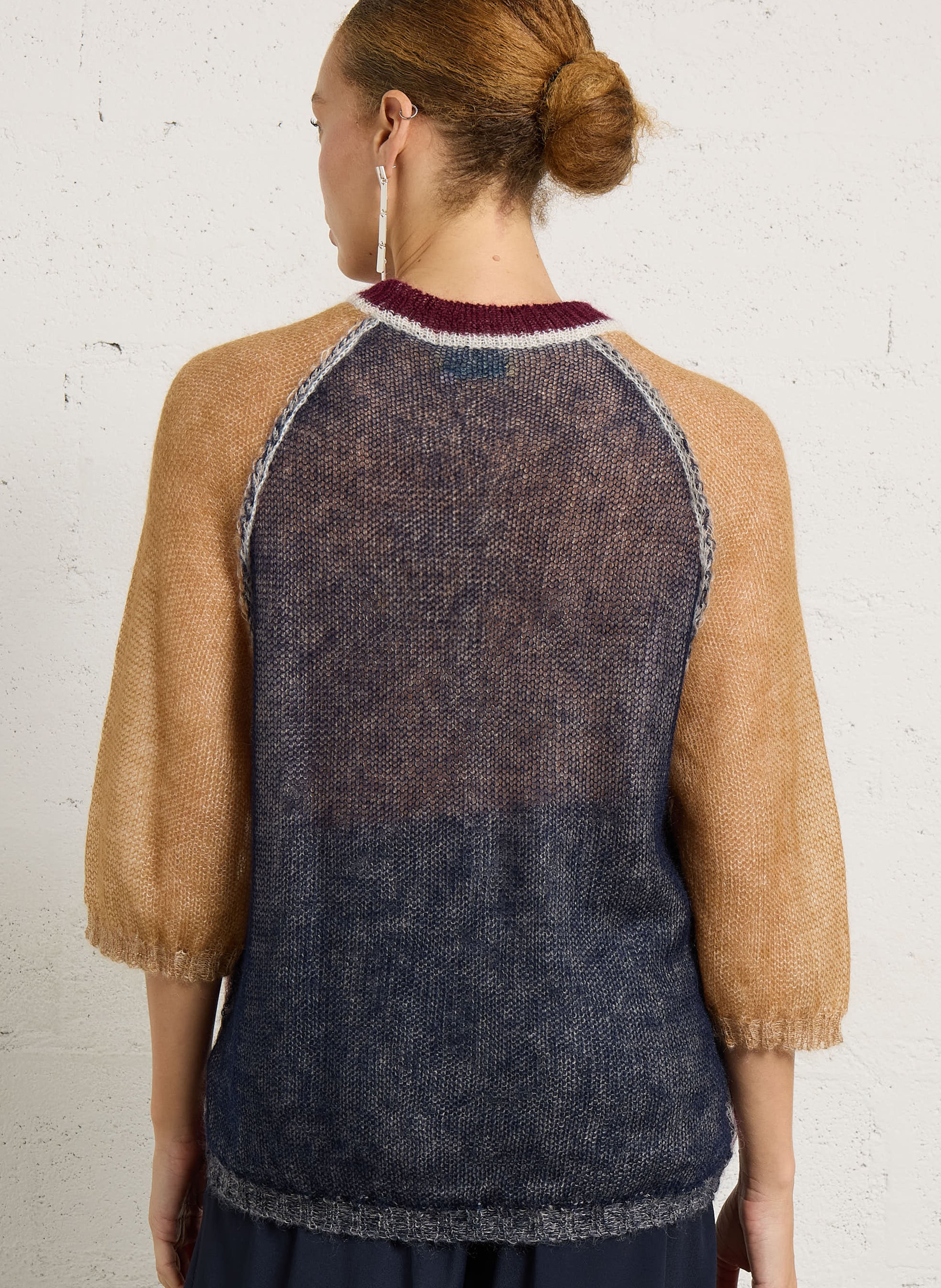 Pull col rond en mohair mélangé MOMONI Violet