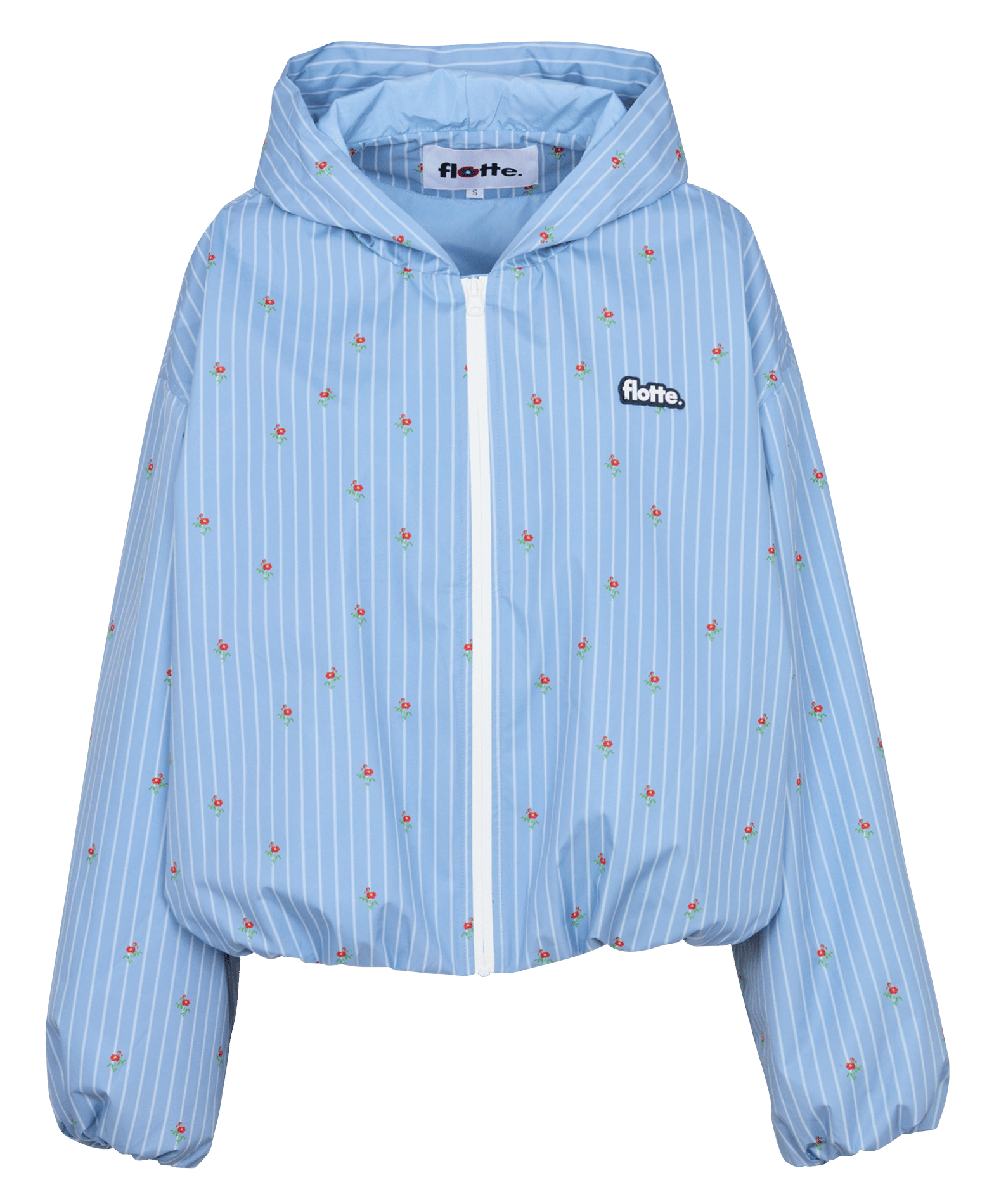 Round neck checkered raincoat FLOTTE Blue