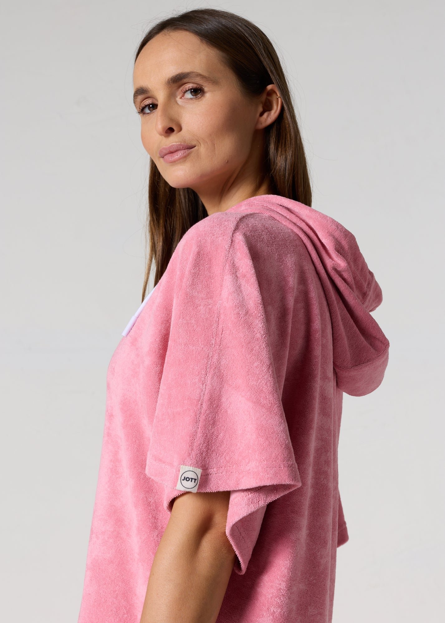 Robe éponge à capuche pearl JOTT Rose