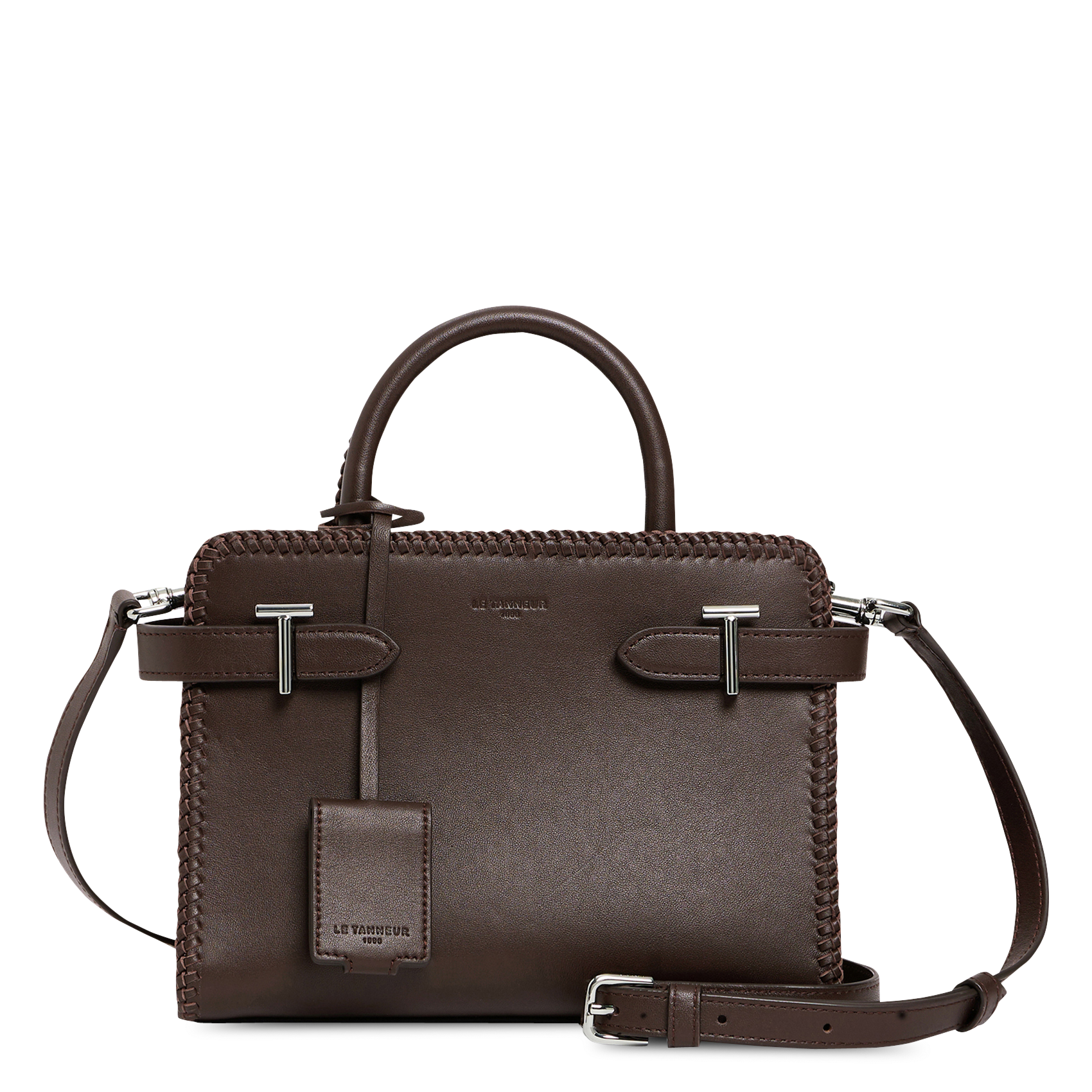 Leather shoulder bag LE TANNEUR Brown