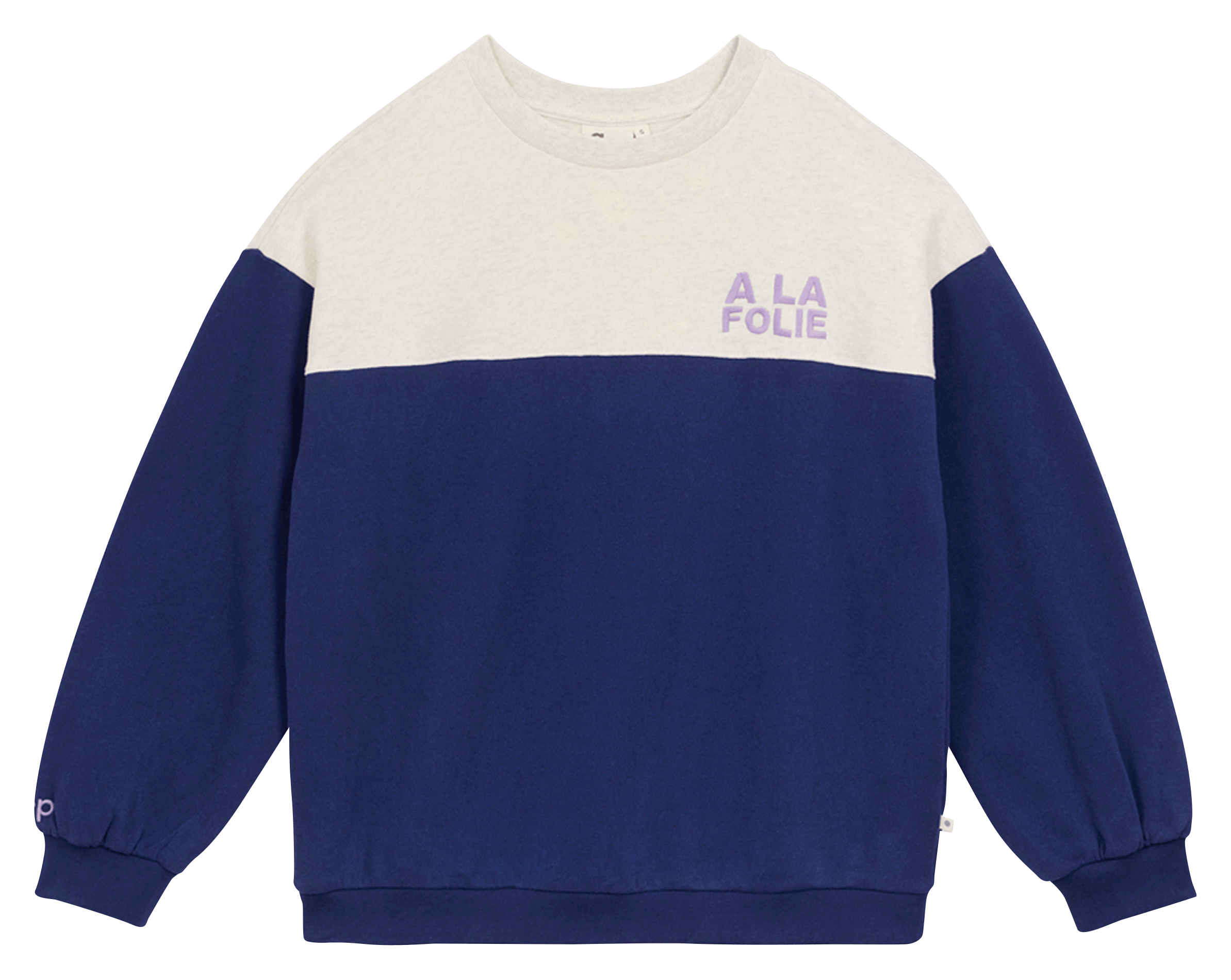Round neck sweatshirt with wide stripes A.P
