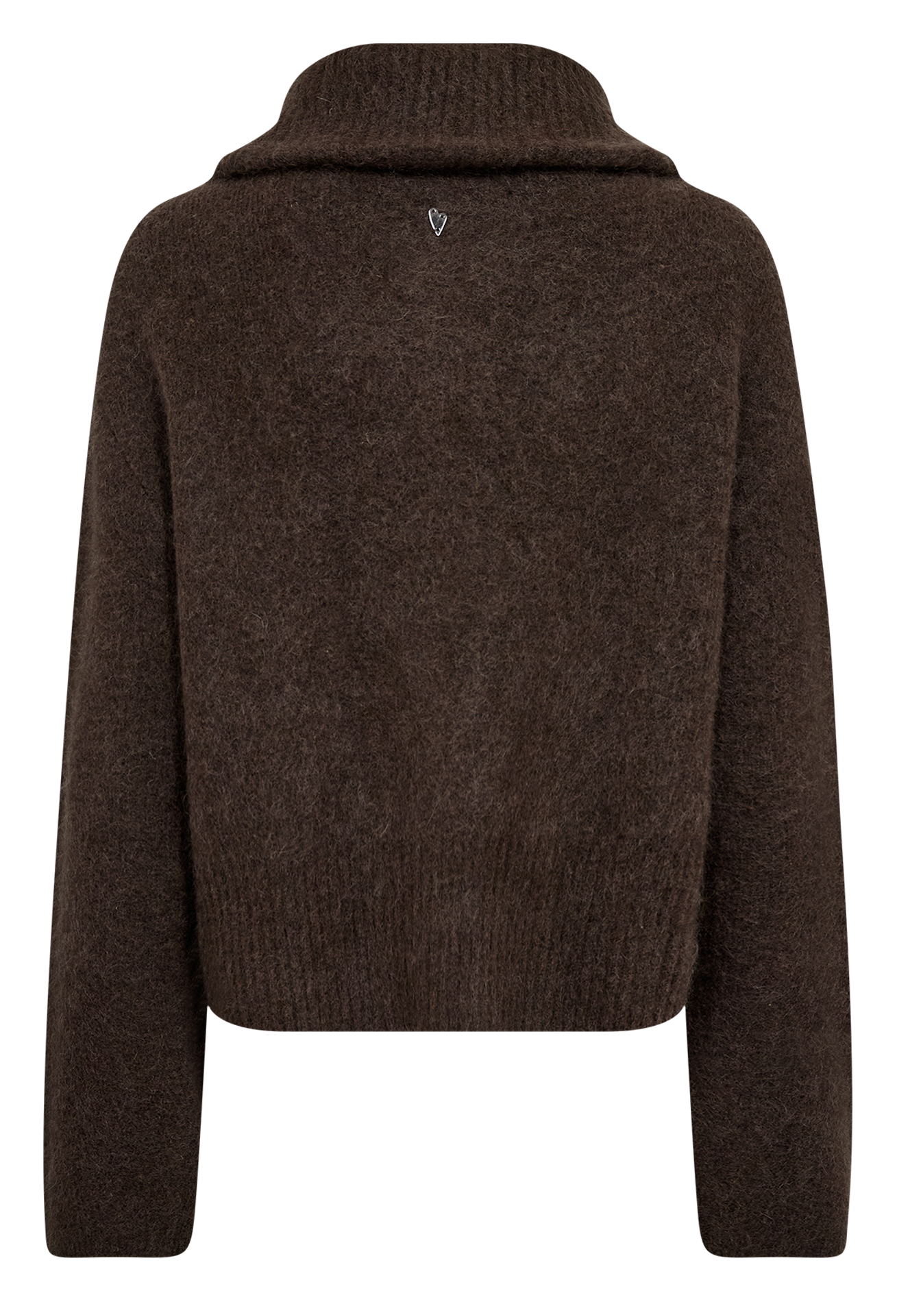 Oversized vest van wolmix MOS MOSH Bruin