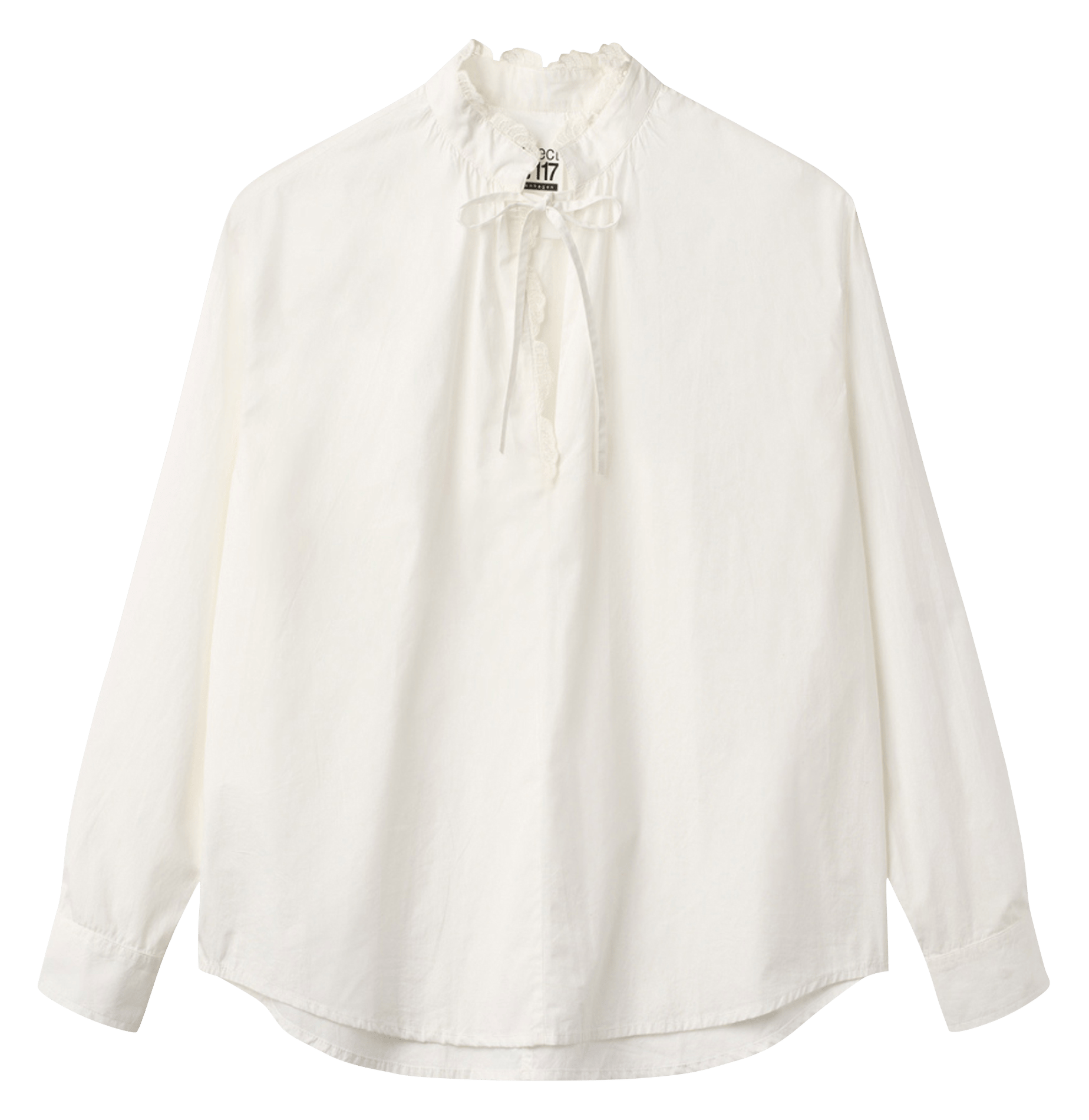 Embroidered cotton shirt PROJECT-AJ117 White