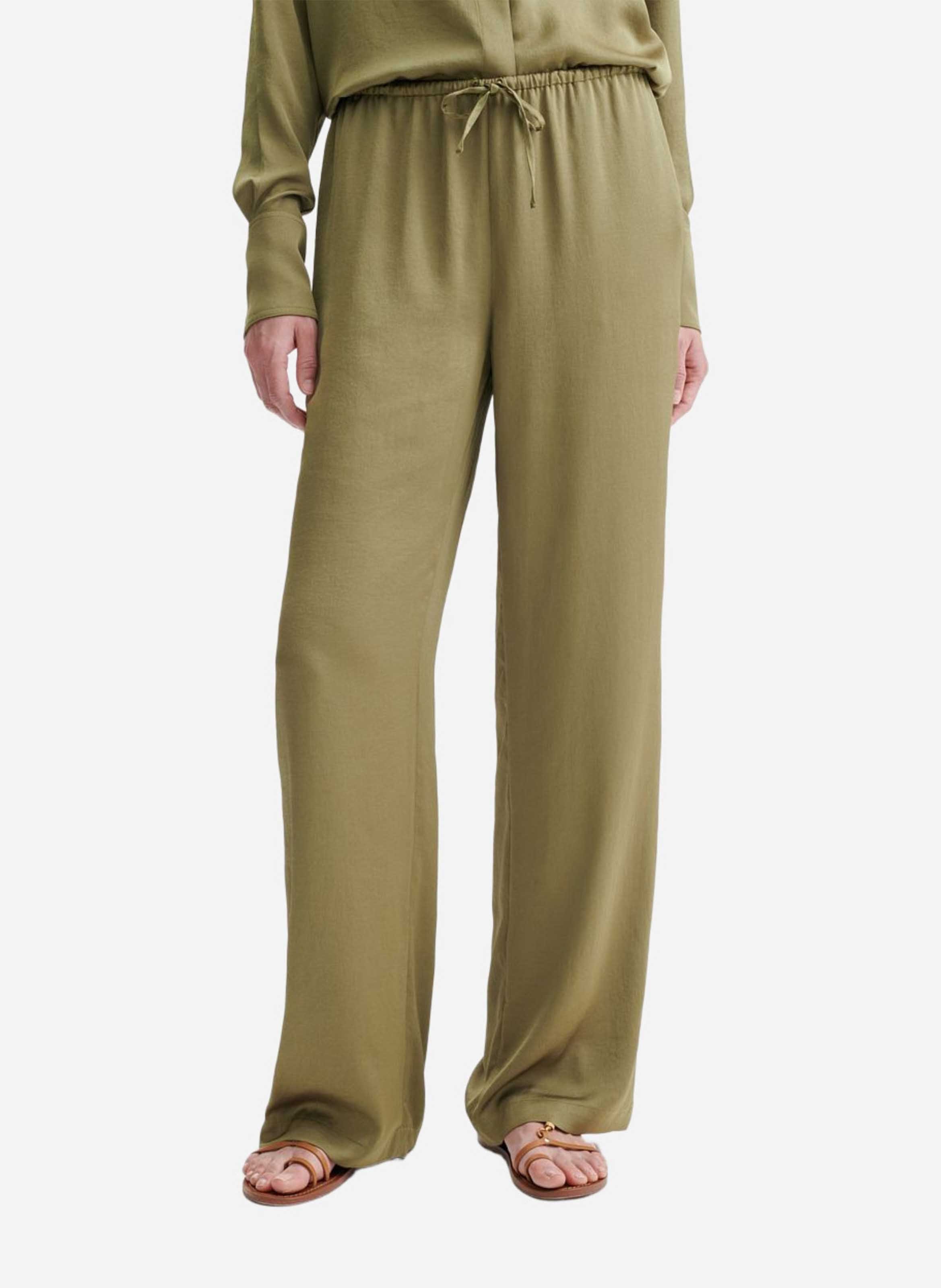 Straight-cut fluid trousers VANESSA BRUNO Green