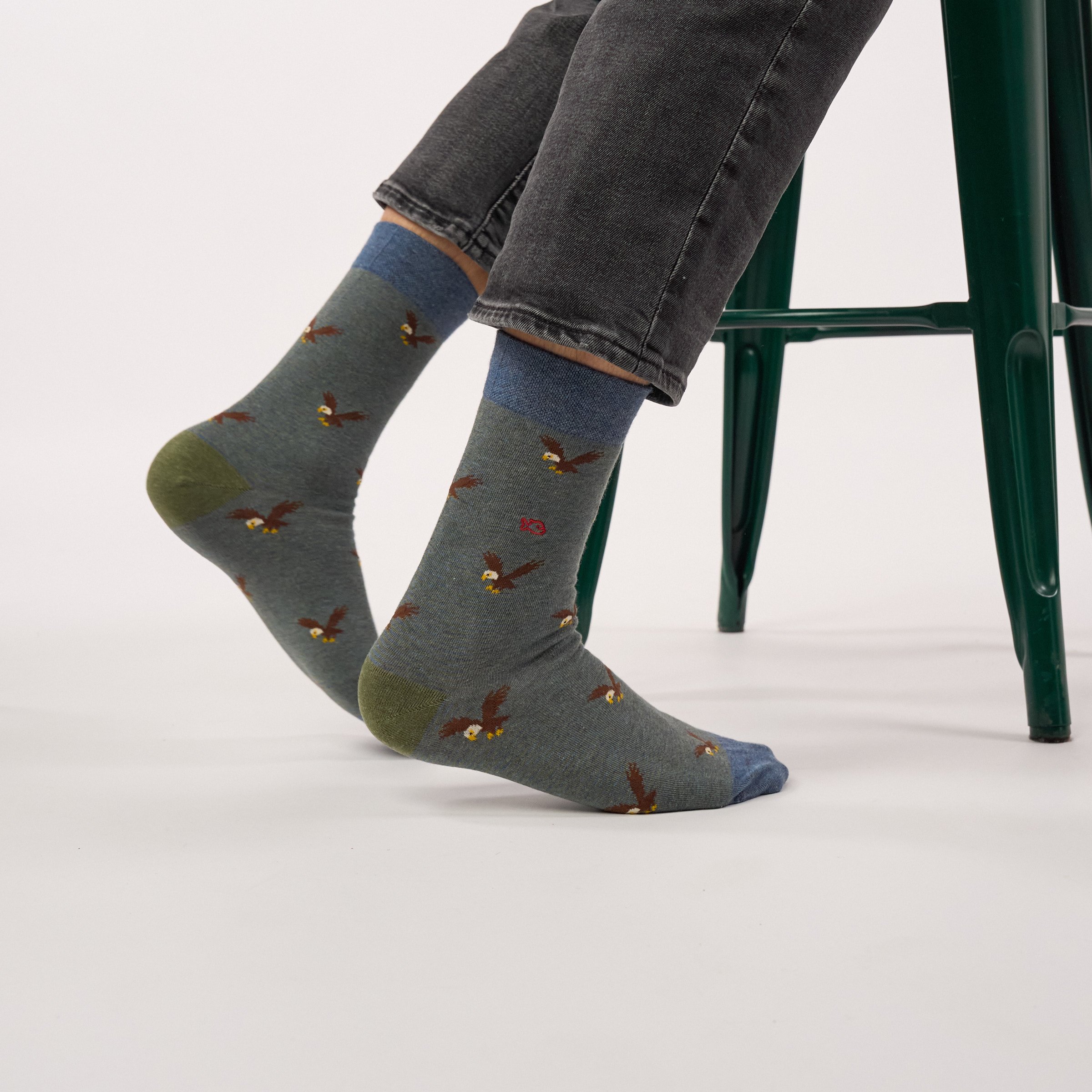 Combed Cotton Animal Socks BILLYBELT Blue
