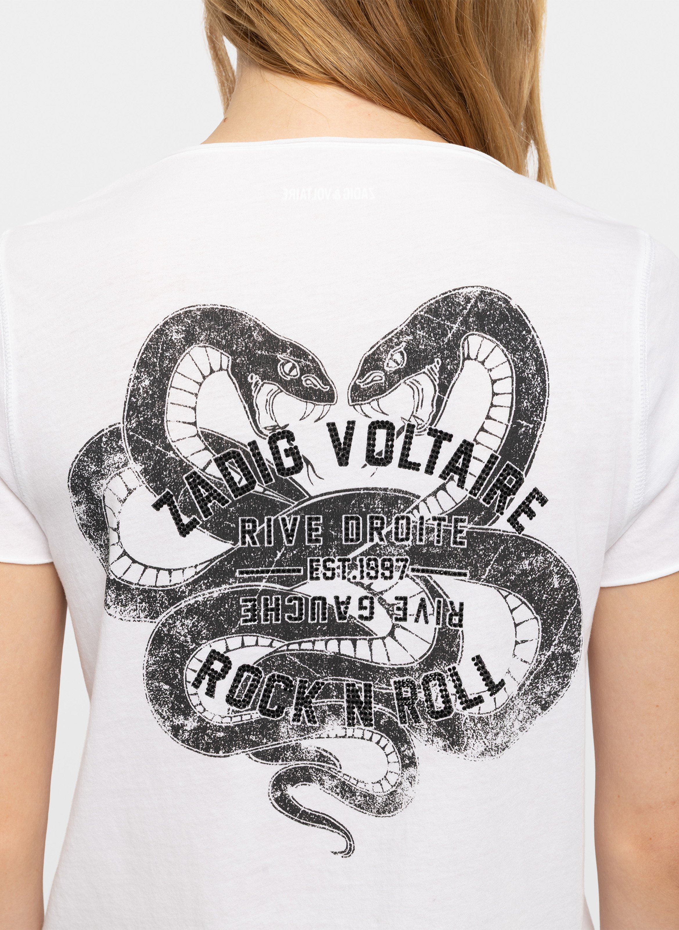 Gerade geschnittenes T-Shirt aus Baumwolle ZADIG&VOLTAIRE Weiss