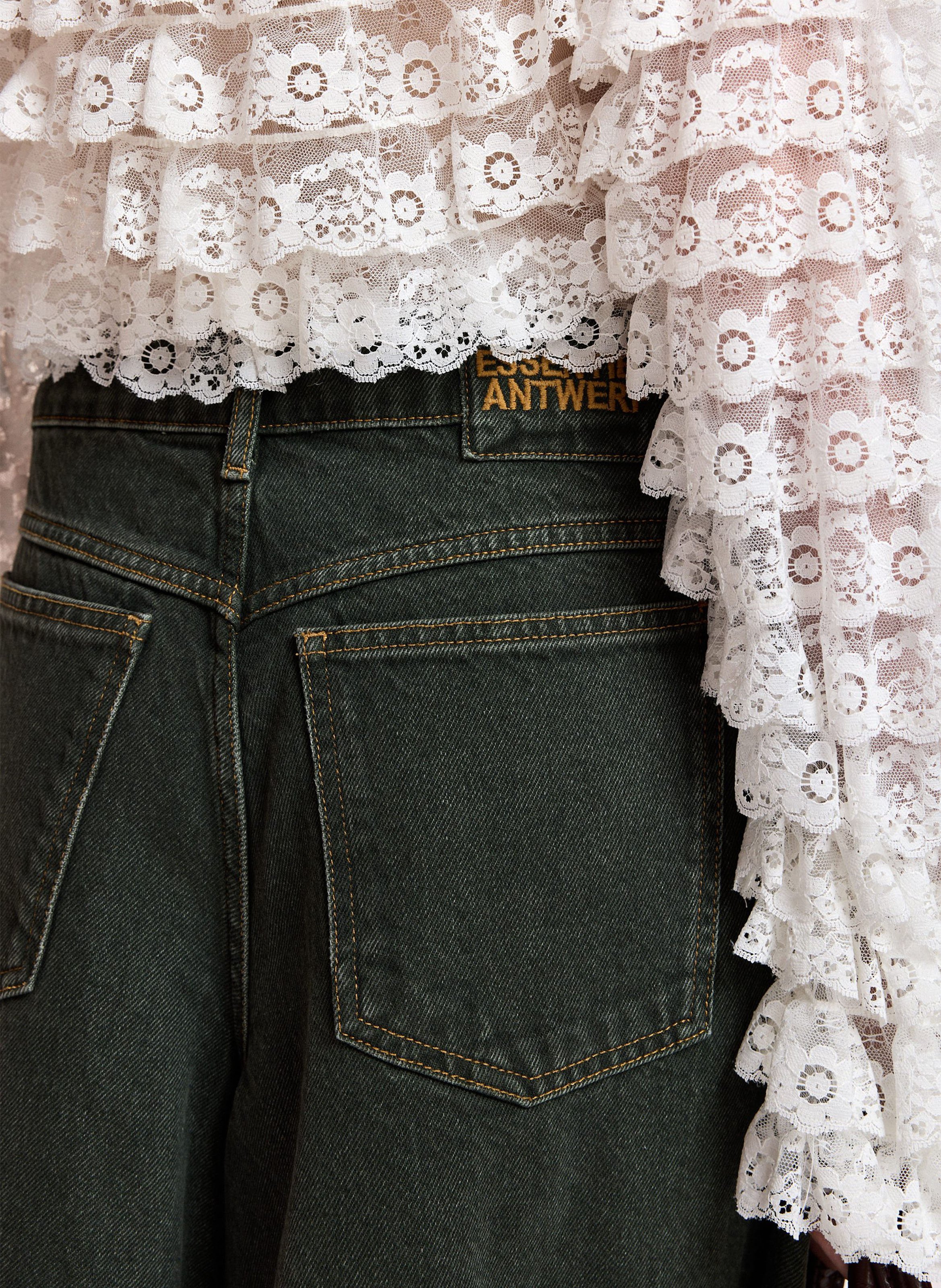 Wide organic cotton Bermuda shorts ESSENTIEL ANTWERP Grey