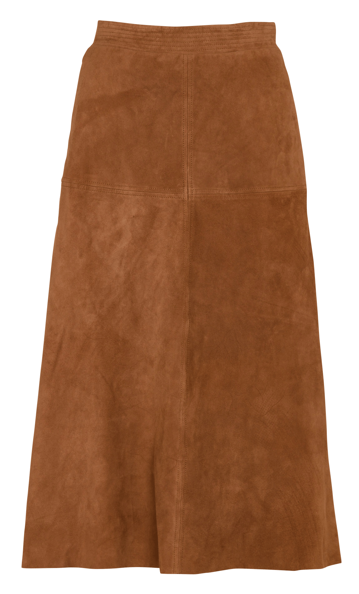 Lange leren rok MAISON 123 Beige
