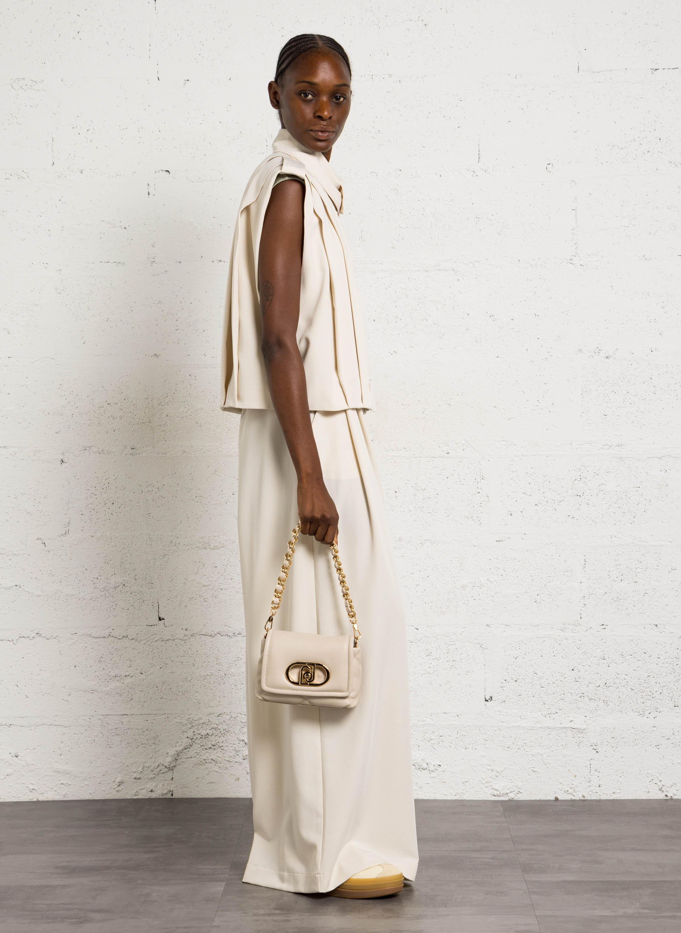 Sac porté épaule effet cuir LIU JO Beige