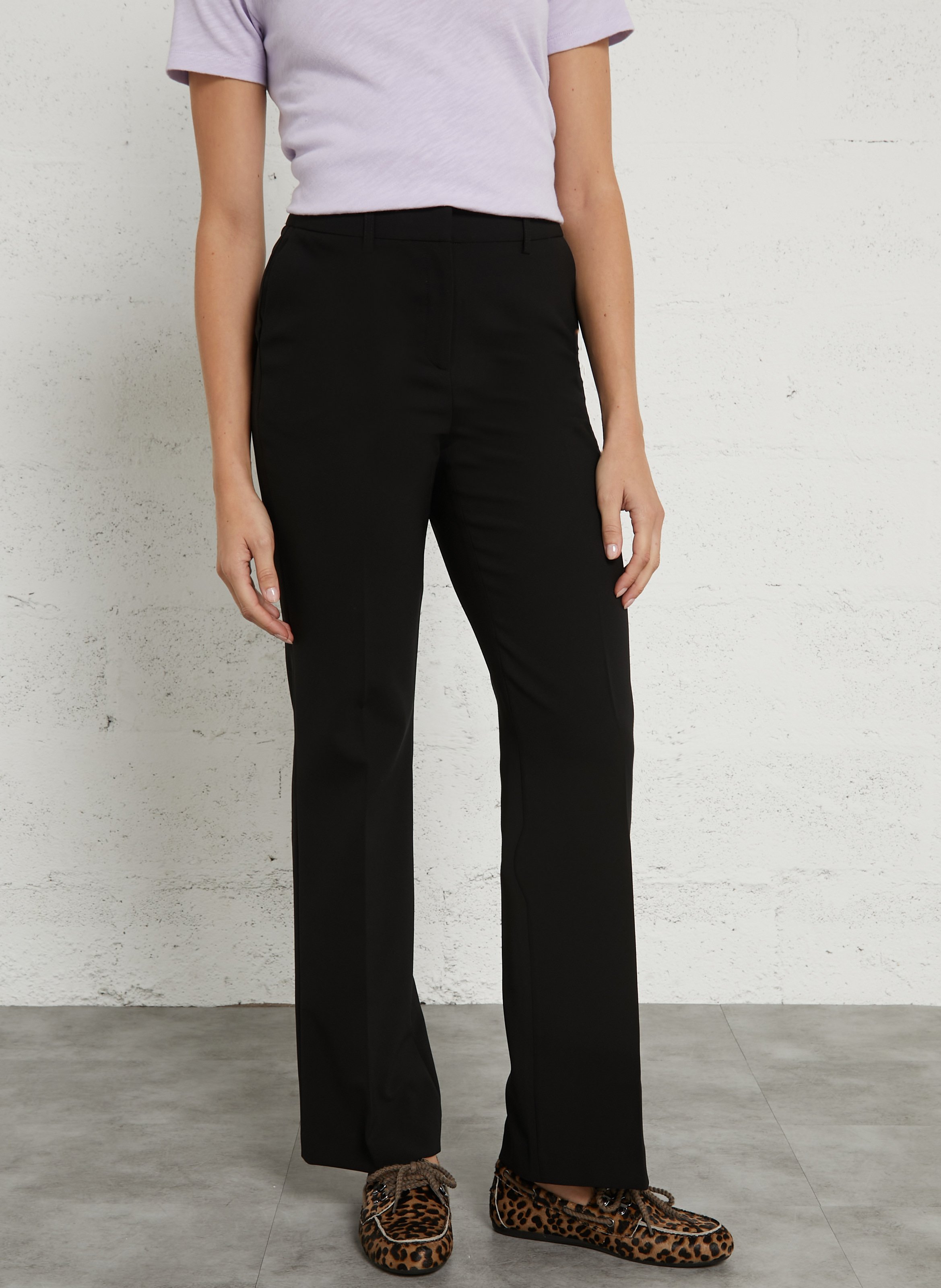 Plain pleated pants MAISON 123 Black