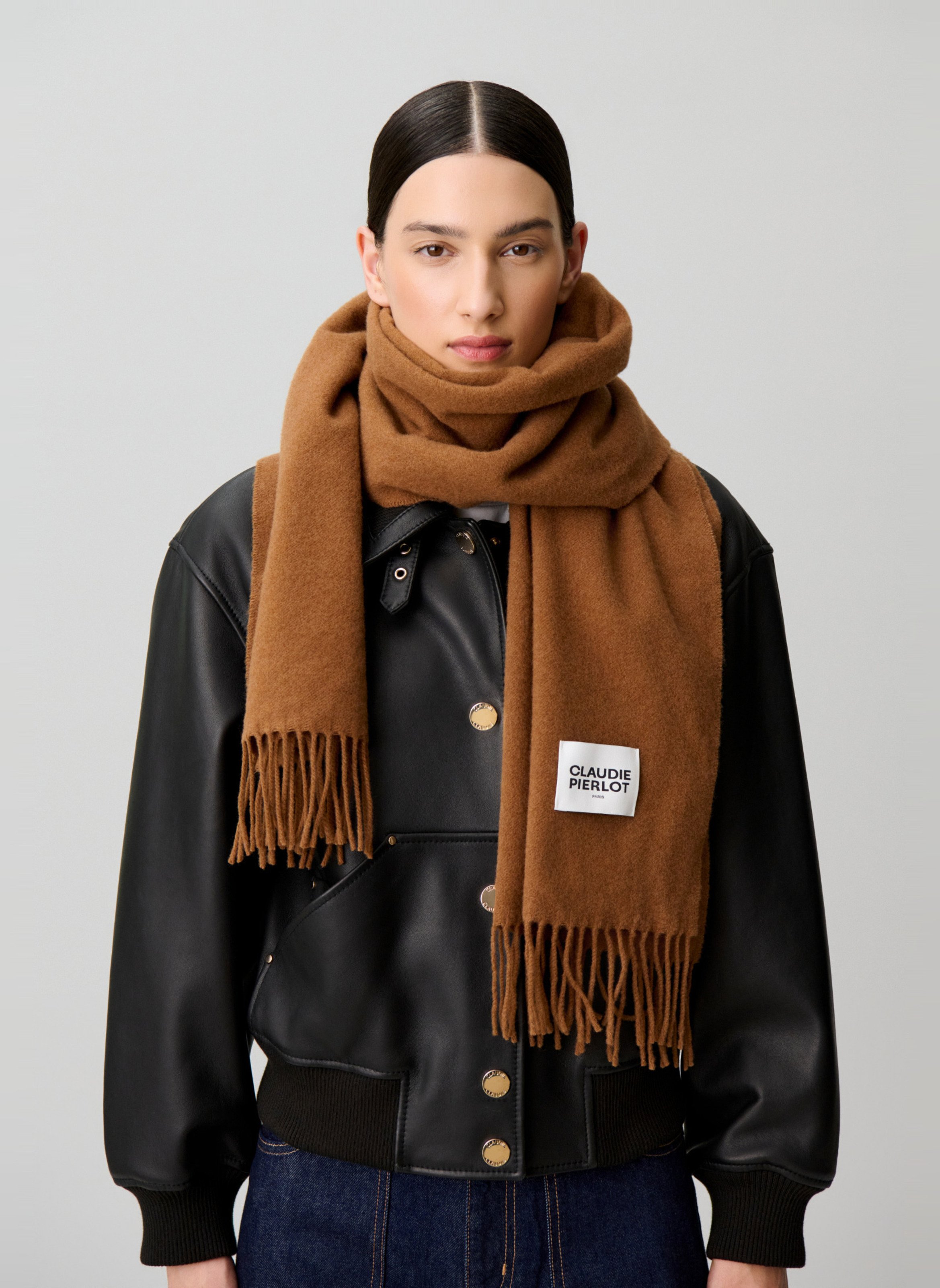 Echarpe en laine CLAUDIE PIERLOT Beige