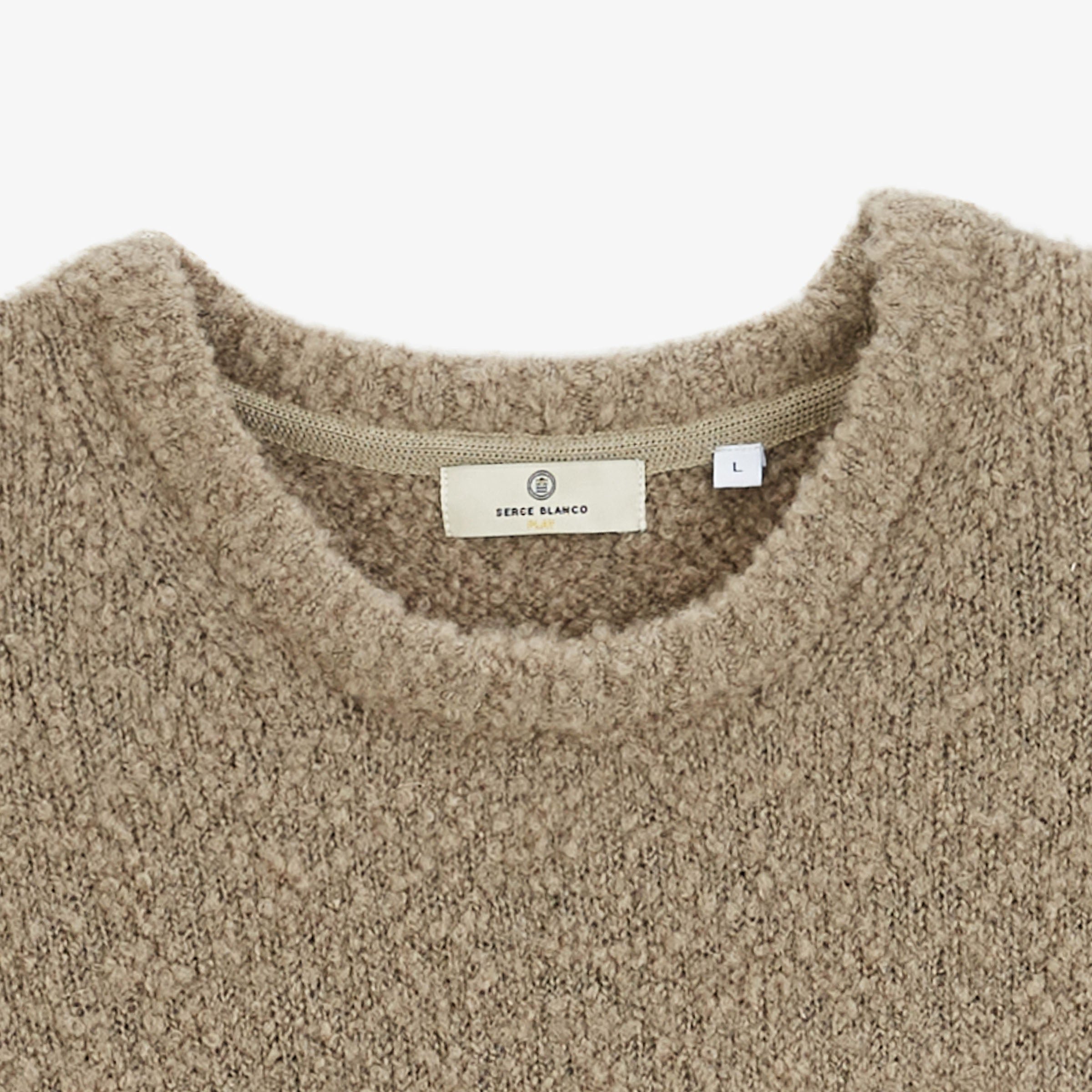 Murray beige bouclé-effect wool crew-neck jumper SBPLAY SERGE BLANCO Beige