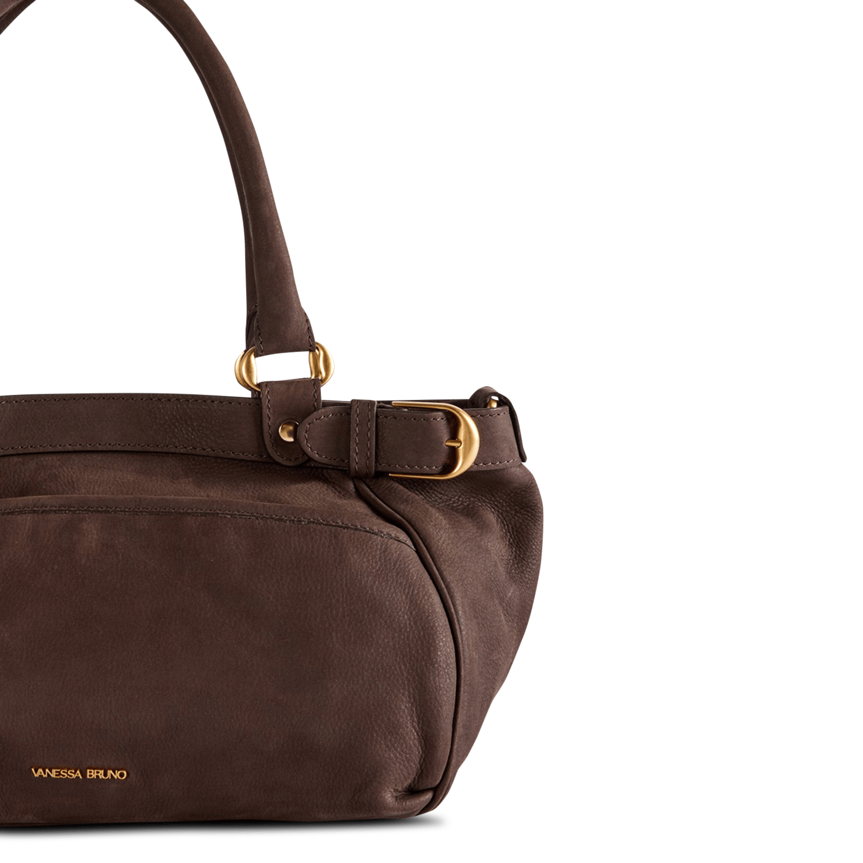 Handtasche aus Leder VANESSA BRUNO Braun