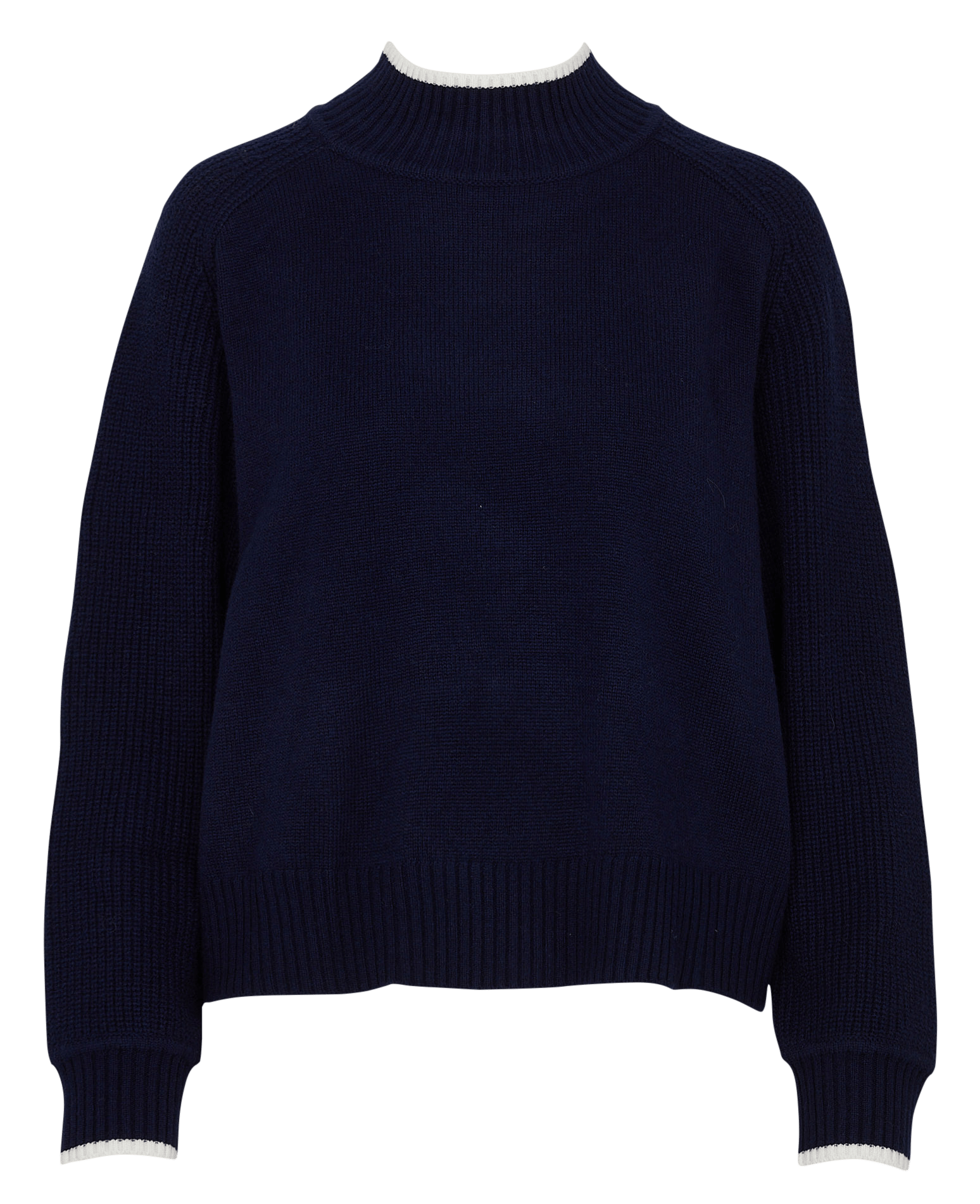Pull droit col montant en laine mélangée KOOKAI Bleu