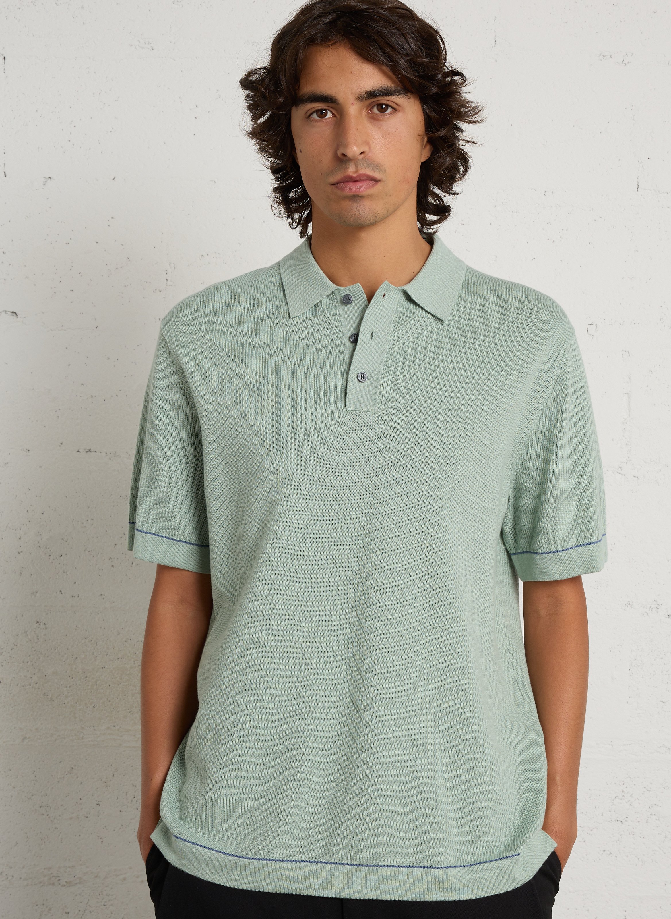Polo droit en coton épais HACKETT Vert