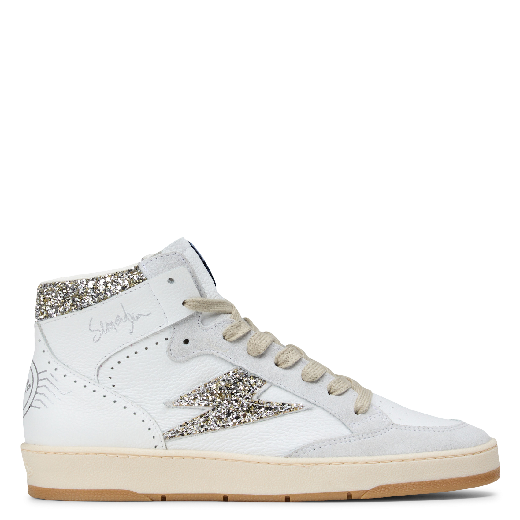 Hoge sneakers met pailletten SEMERDJIAN - SMR Wit