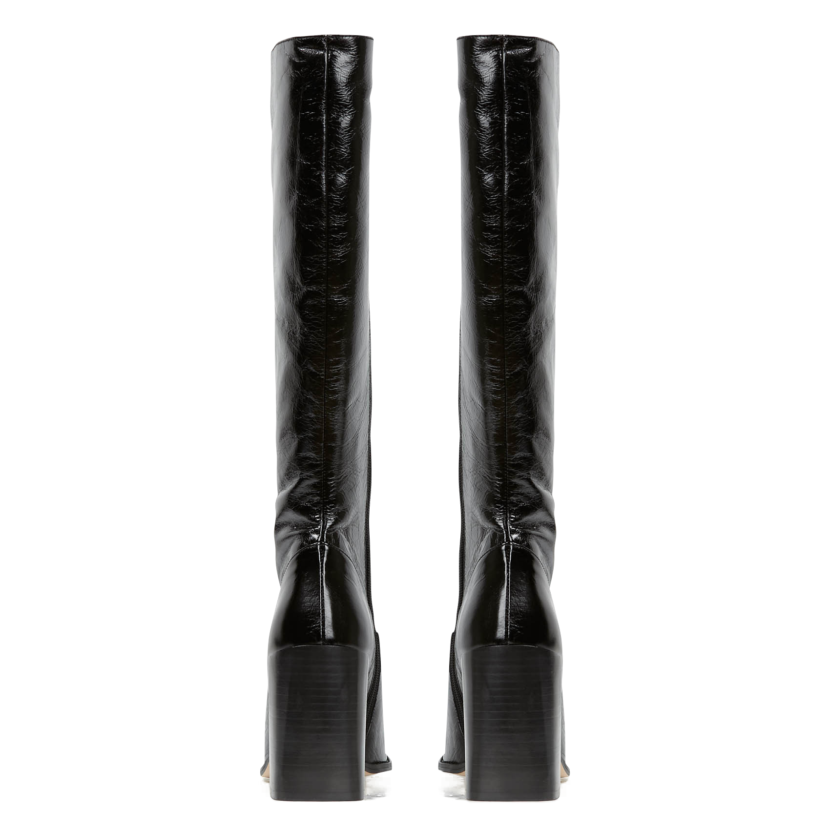 Vintage-Lederstiefel mit Absatz JONAK Schwarz