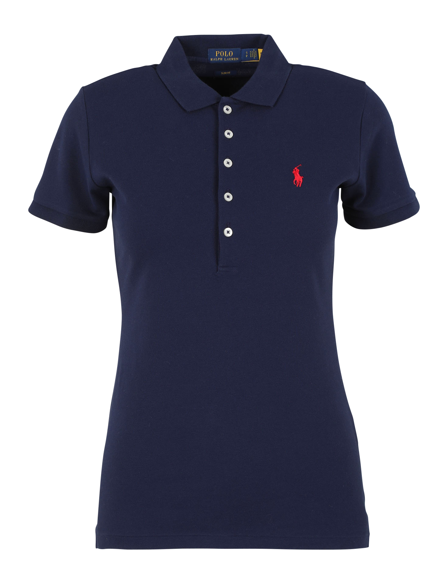 Polo brodé en coton stretch POLO RALPH LAUREN Bleu