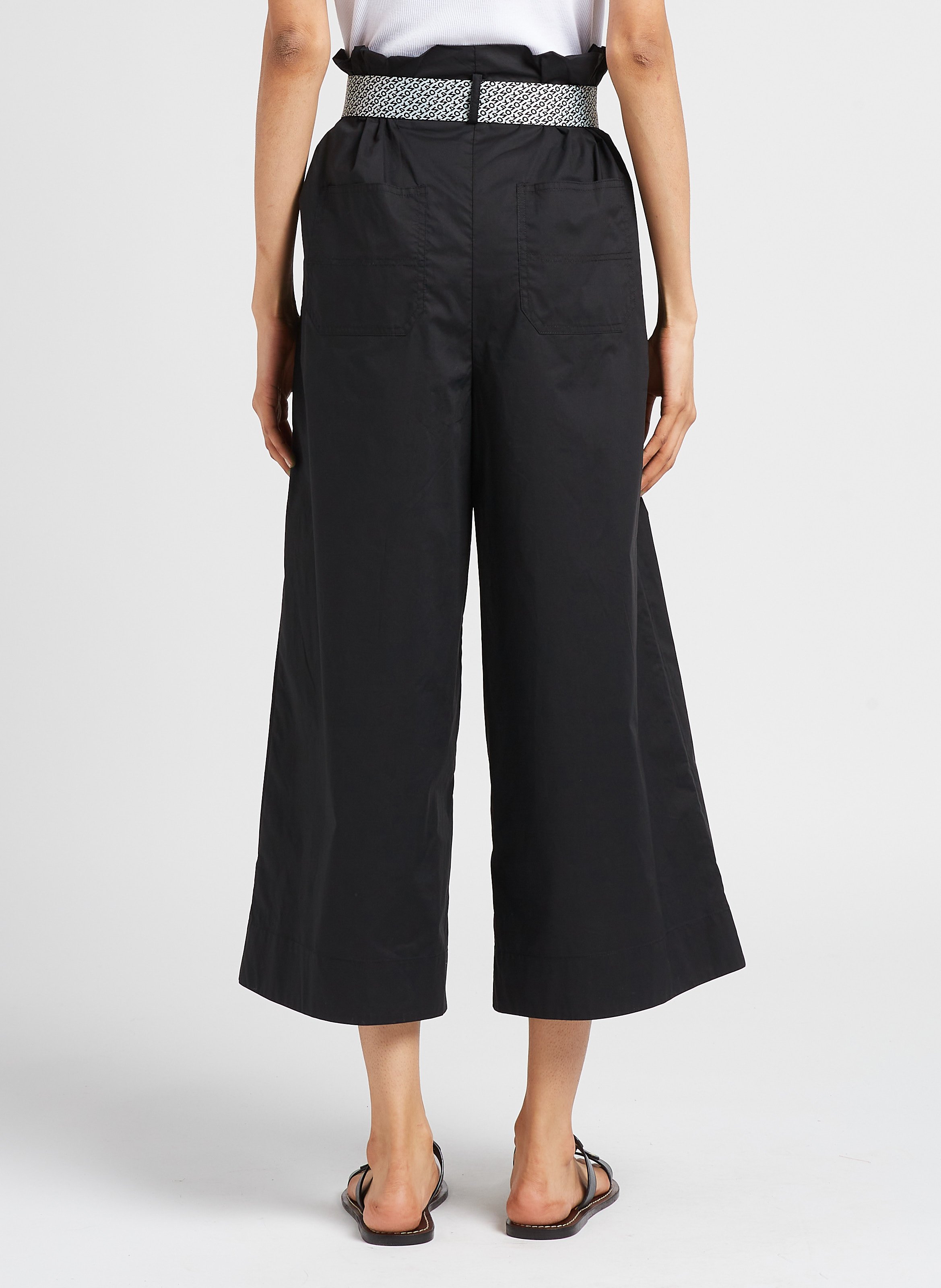 Katoenen carrotbroek met hoge taille PINKO Zwart