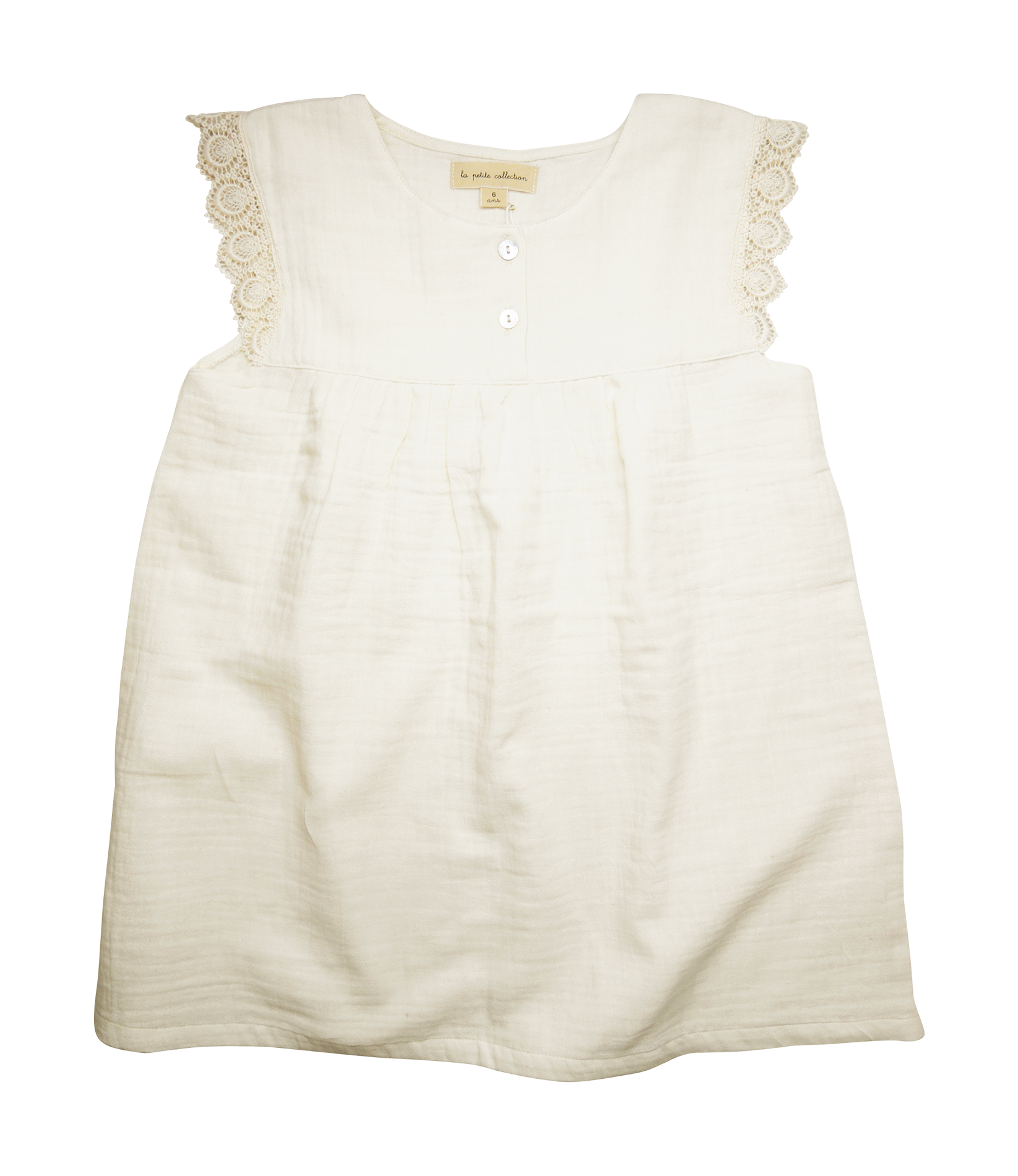Robe courte en coton biologique LA PETITE COLLECTION Beige