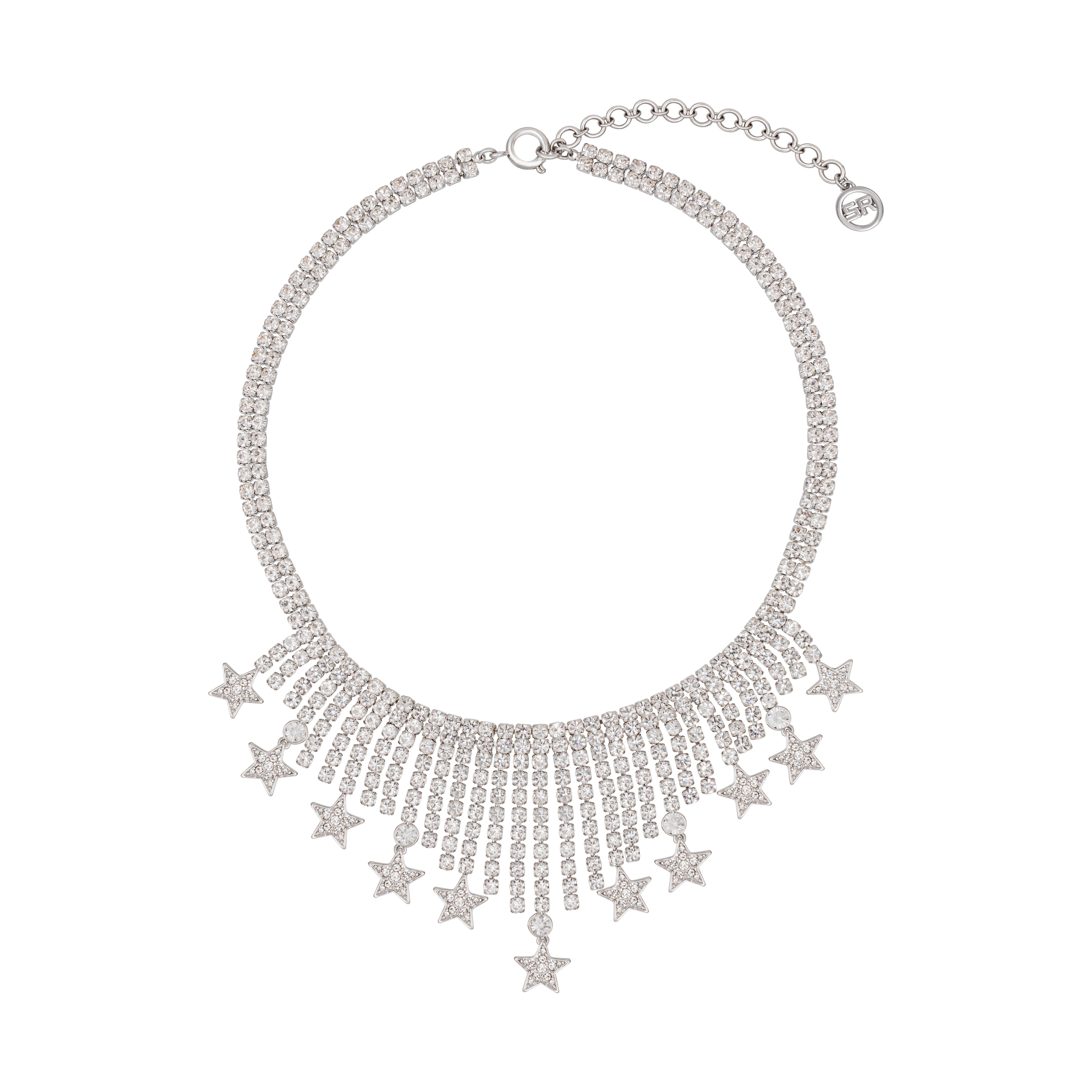 Brass necklace with rhinestones SONIA RYKIEL Silver