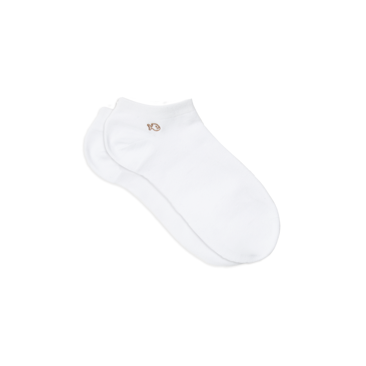 Solid combed cotton ankle socks BILLYBELT White