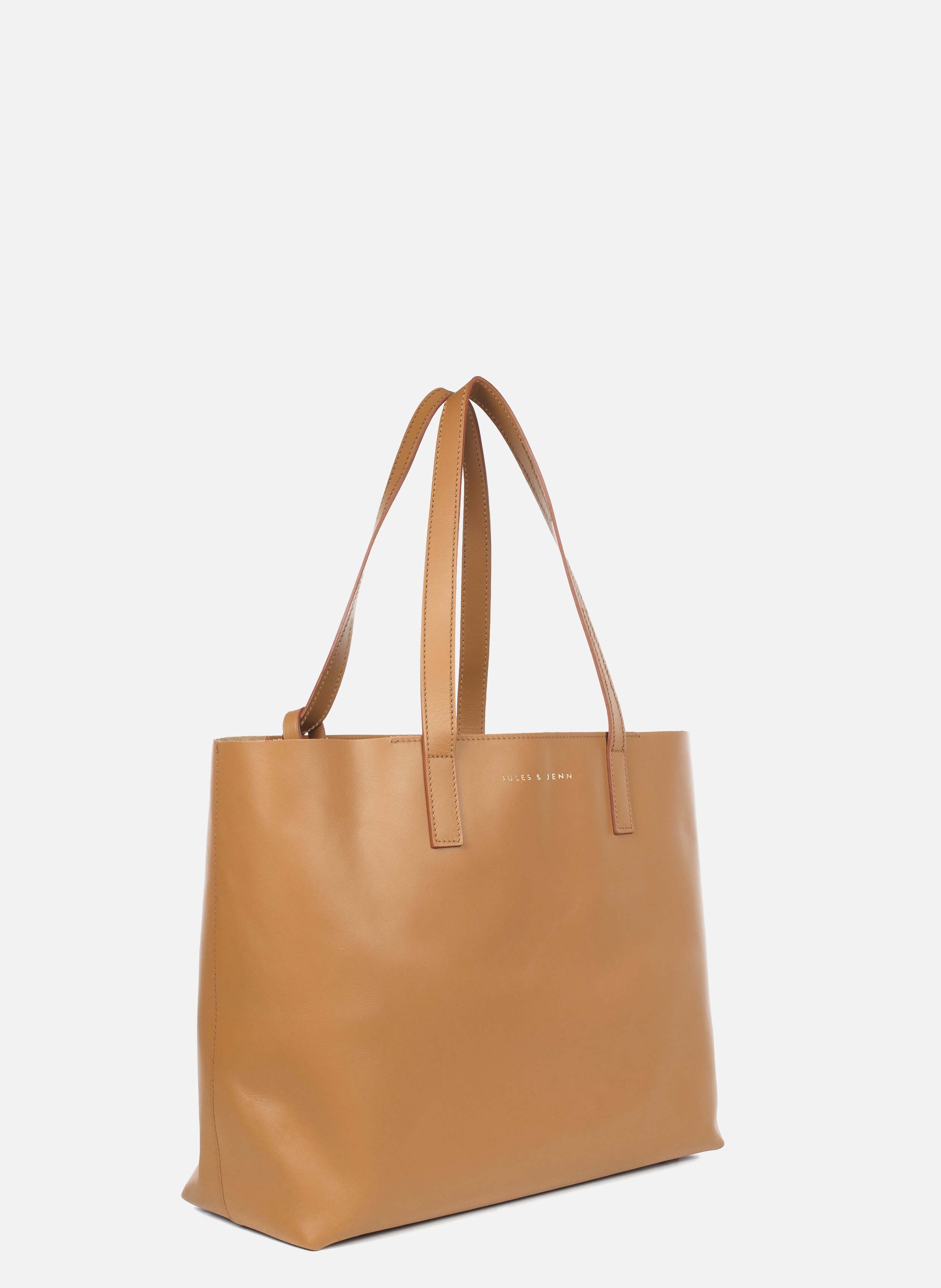 Smooth leather tote bag JULES & JENN