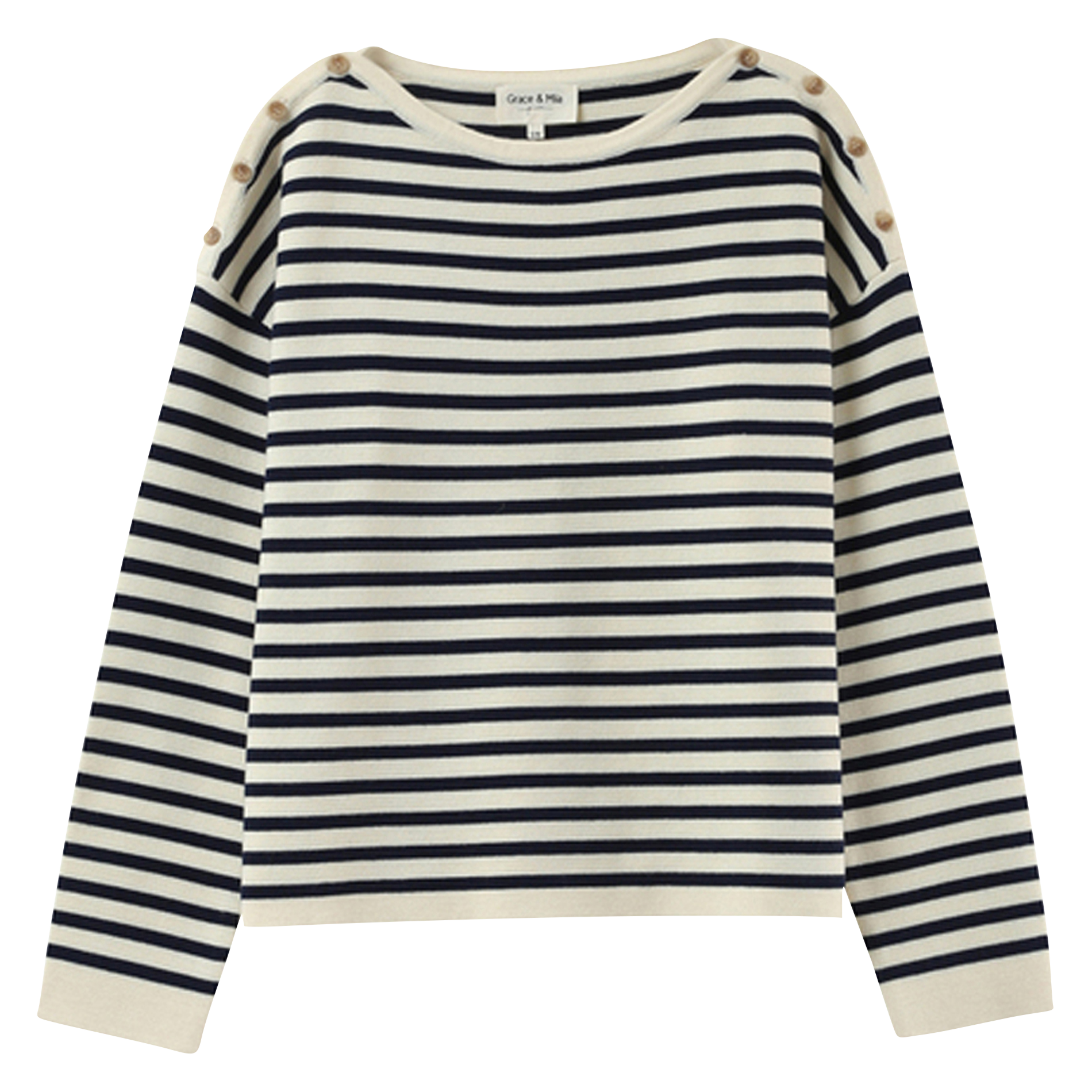 Oversized sailor sweater GRACE ET MILA White
