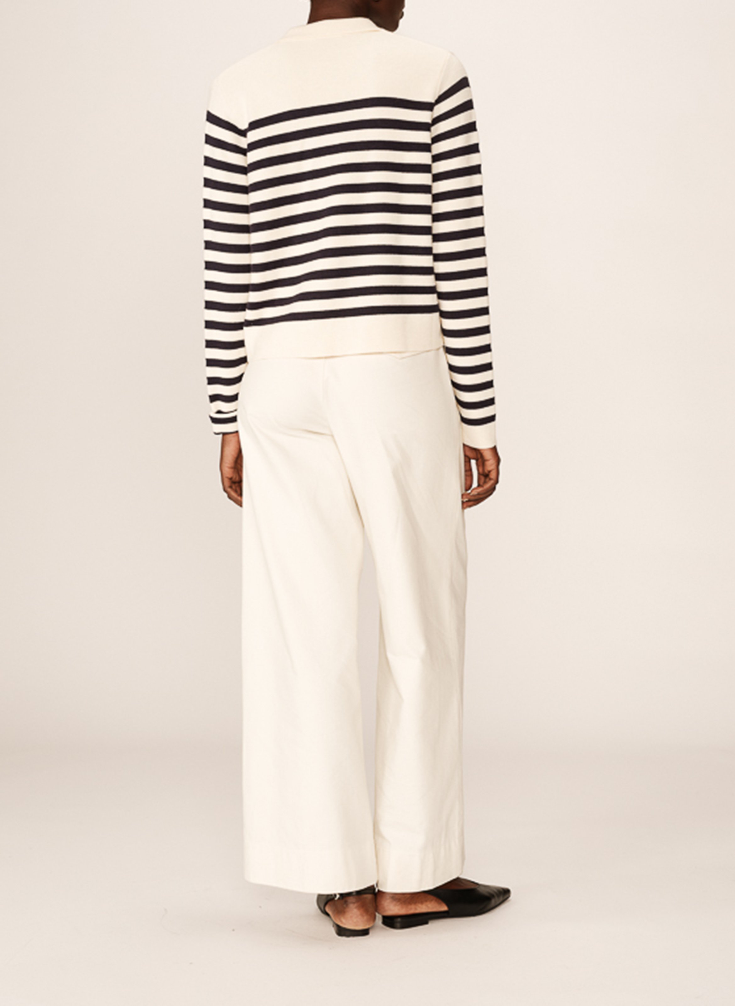 Striped long sleeve cardigan GRACE ET MILA Beige