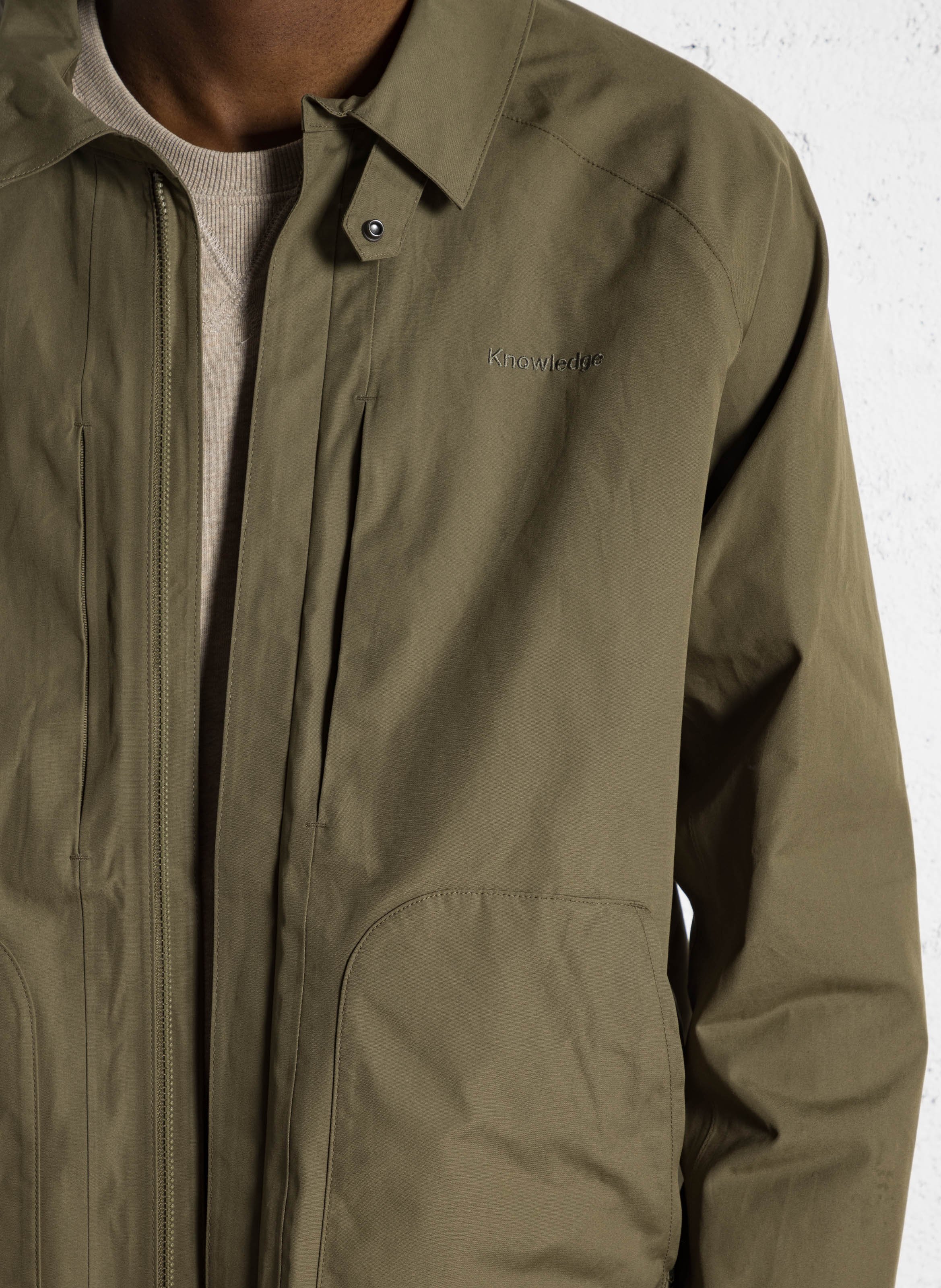 Veste droite zippée en coton bio KNOWLEDGE COTTON APPAREL Vert