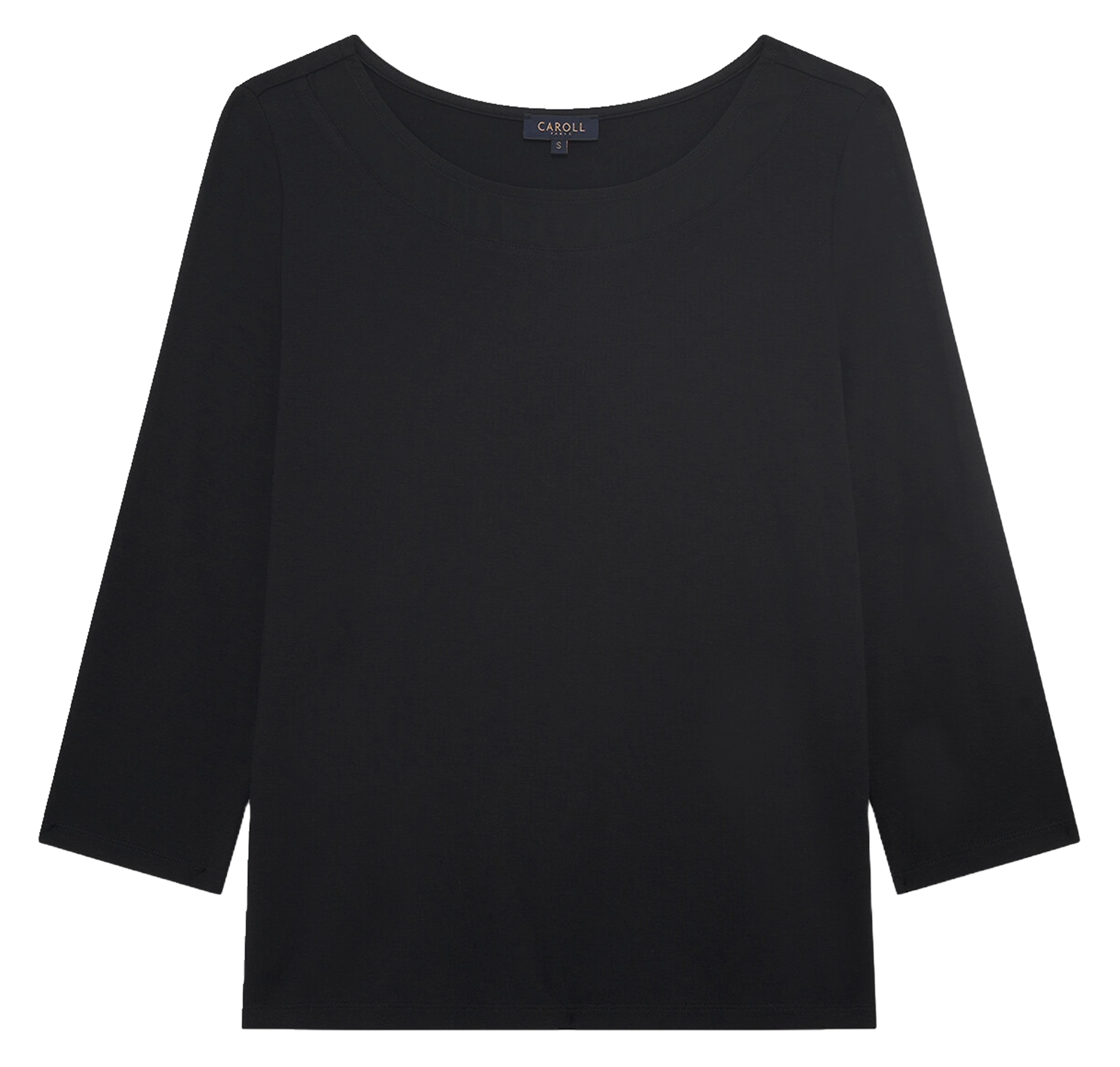 Top col rond  CAROLL Noir