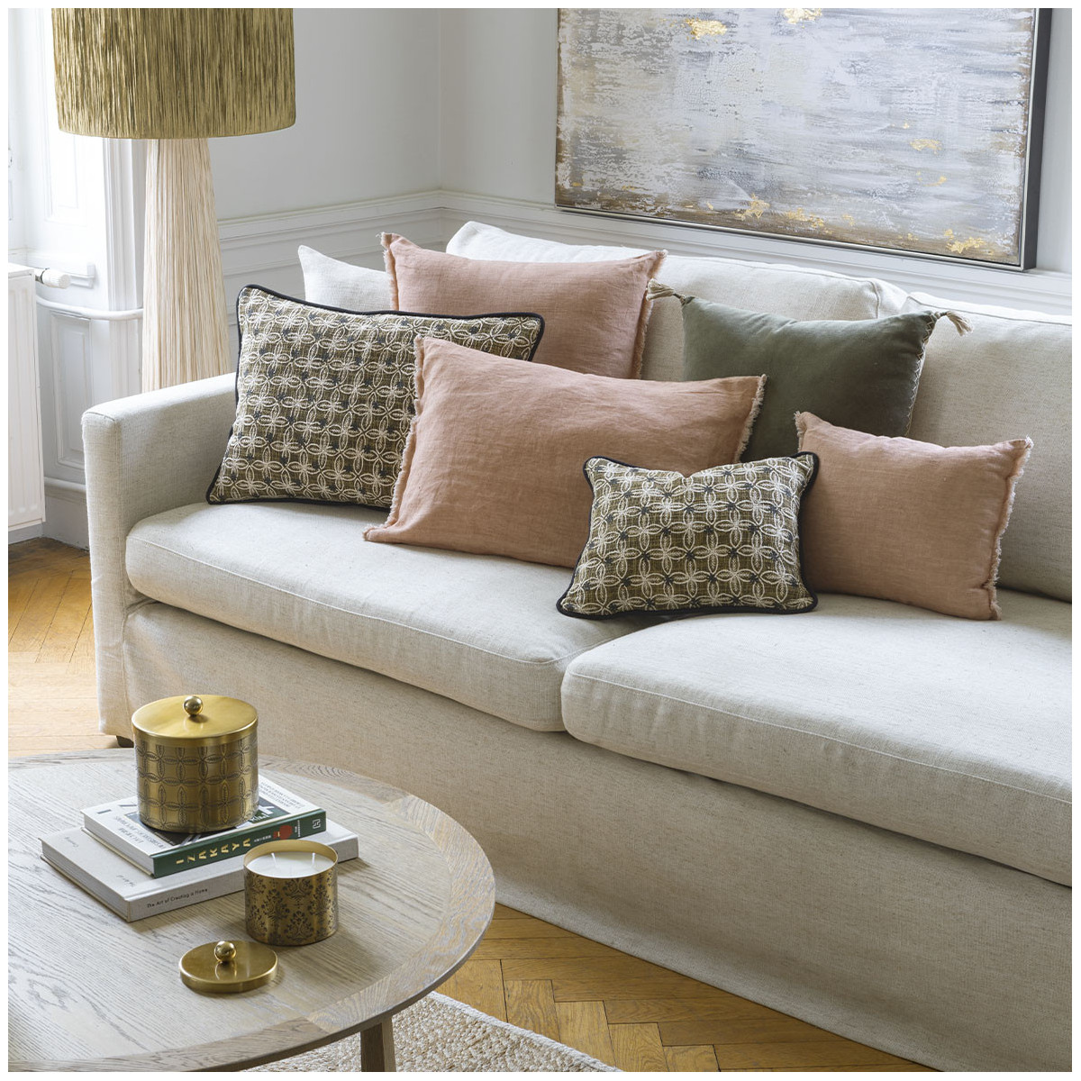 Cushion cover BLANC D'IVOIRE Khaki