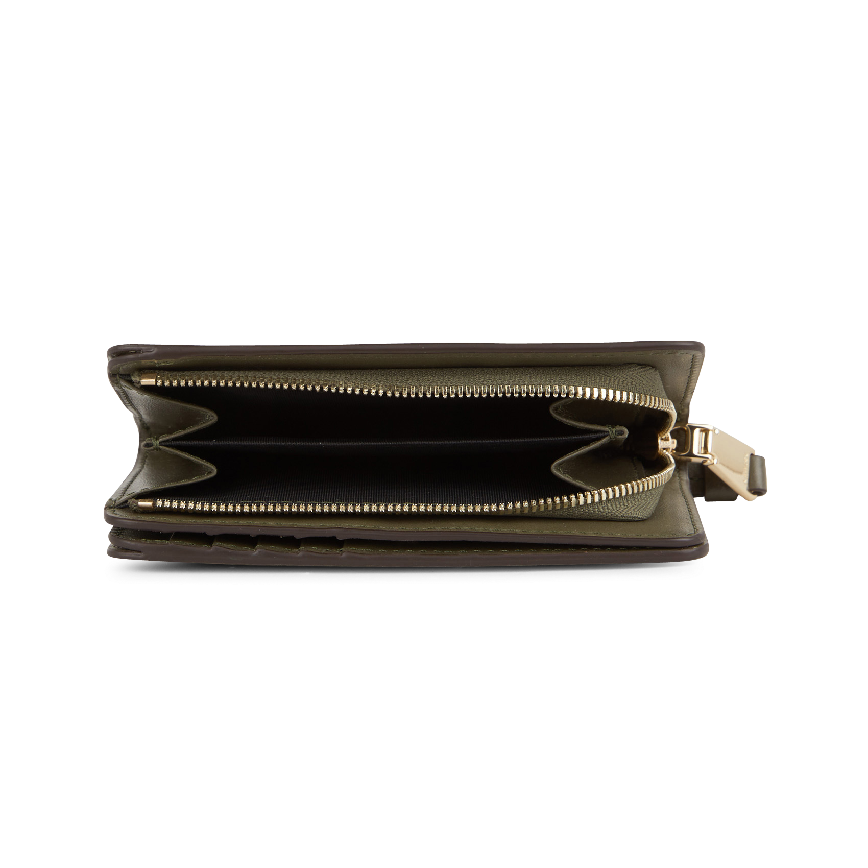 Portefeuille en cuir LANCEL Kaki