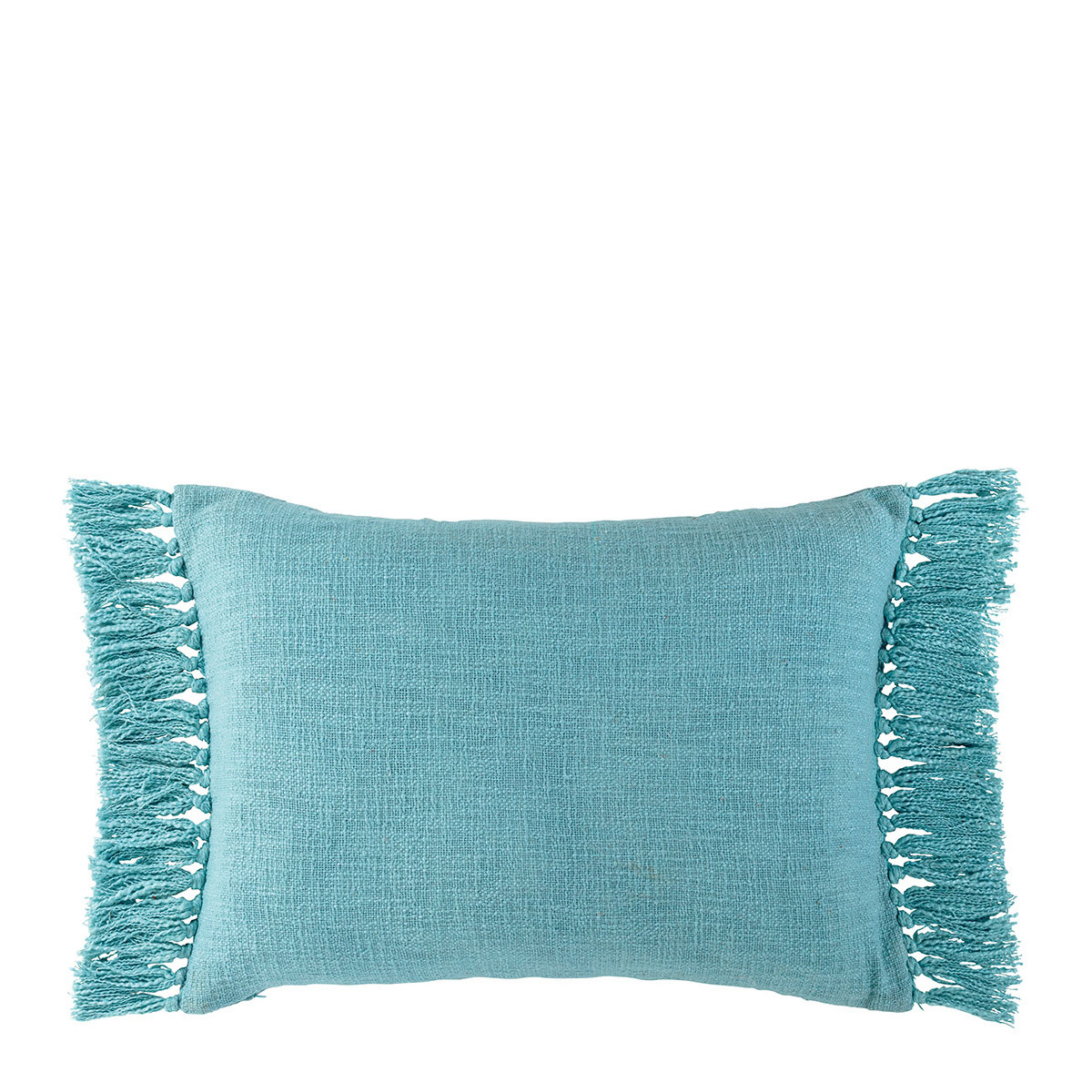 Iridescent velvet cushion cover BLANC D'IVOIRE Blue