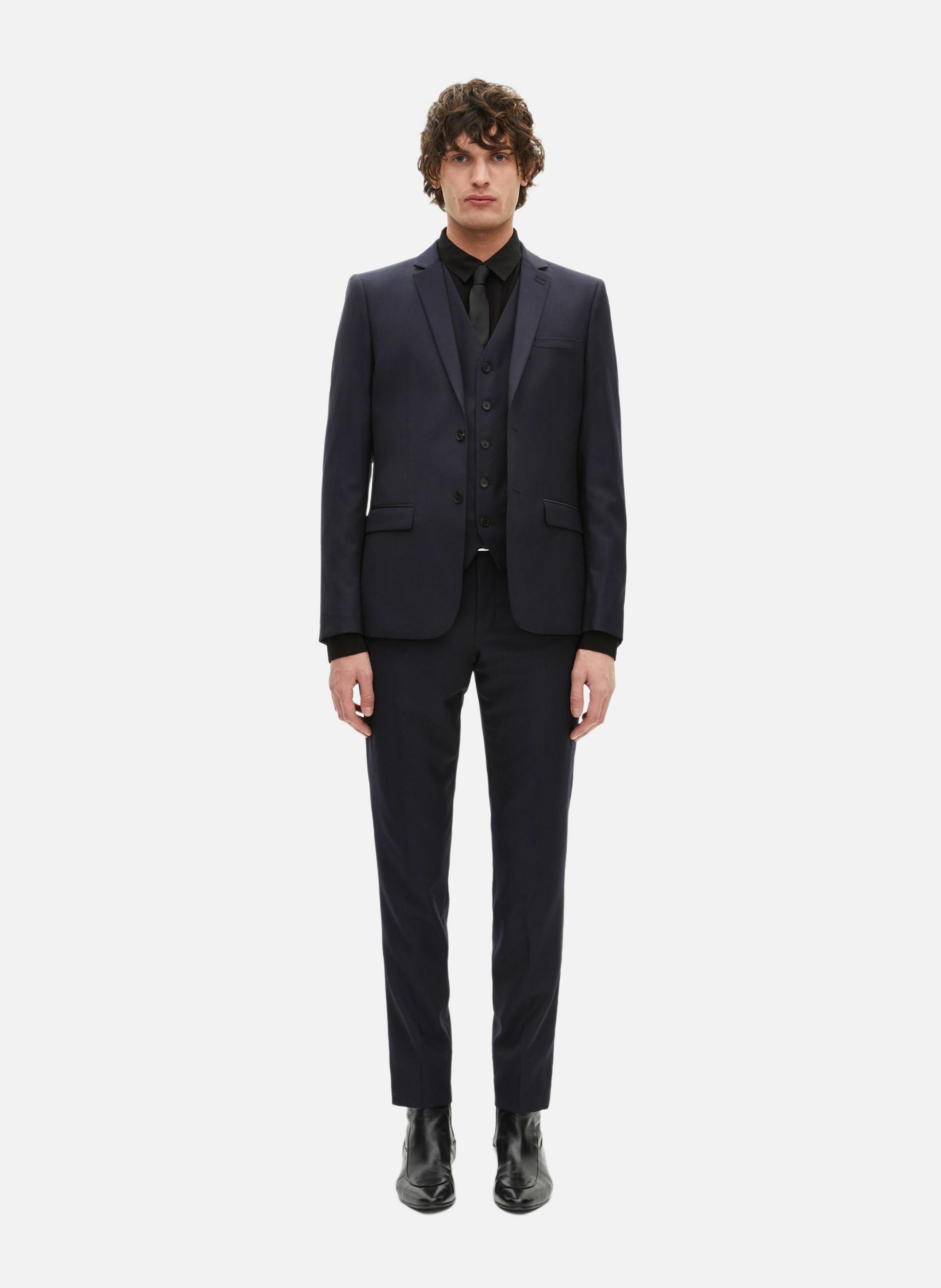 Tailored wool suit jacket with a slim fit THE KOOPLES Blue