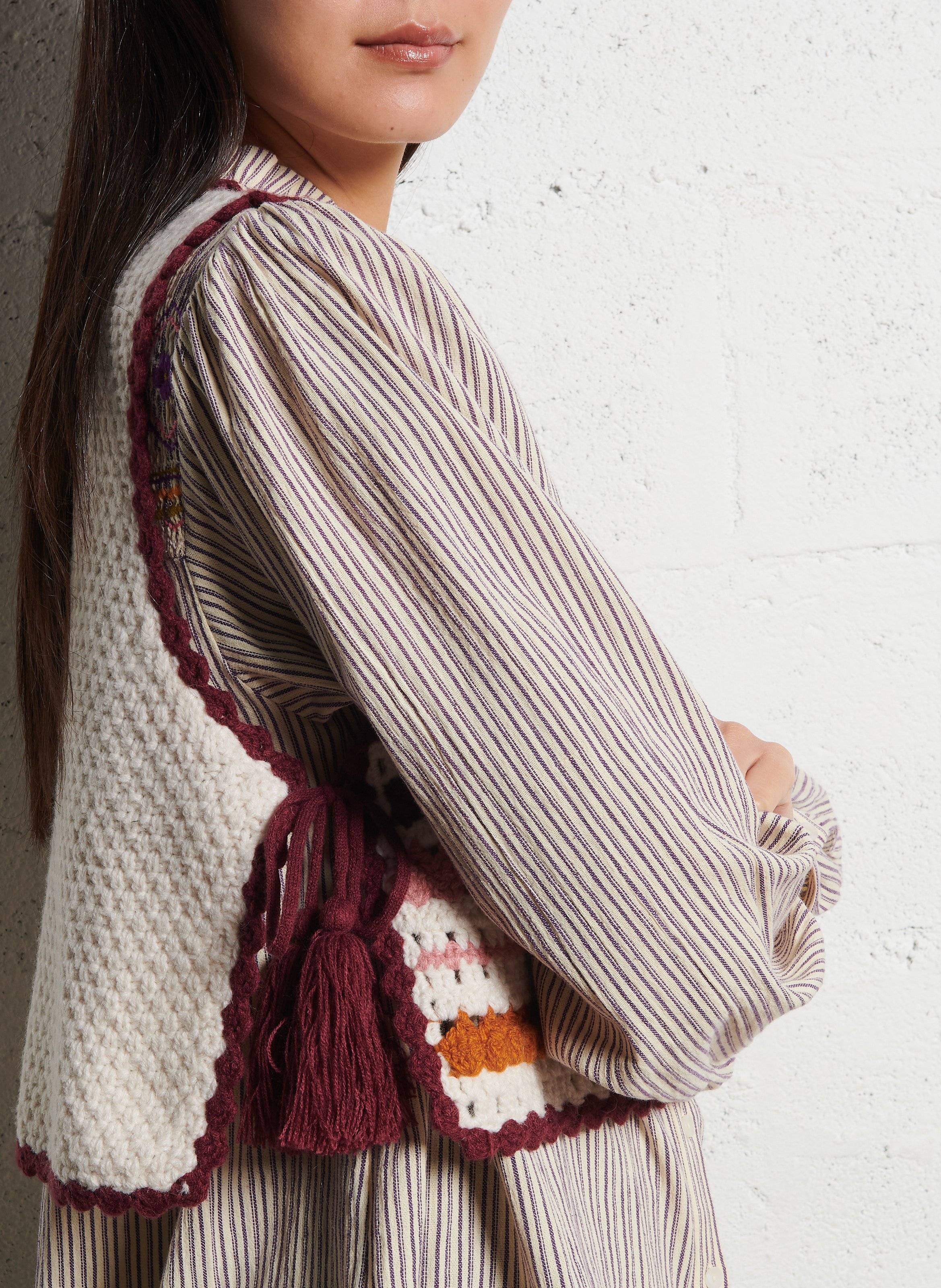 Striped seaside-inspired cardigan with wool LOUISE MISHA Multicolored