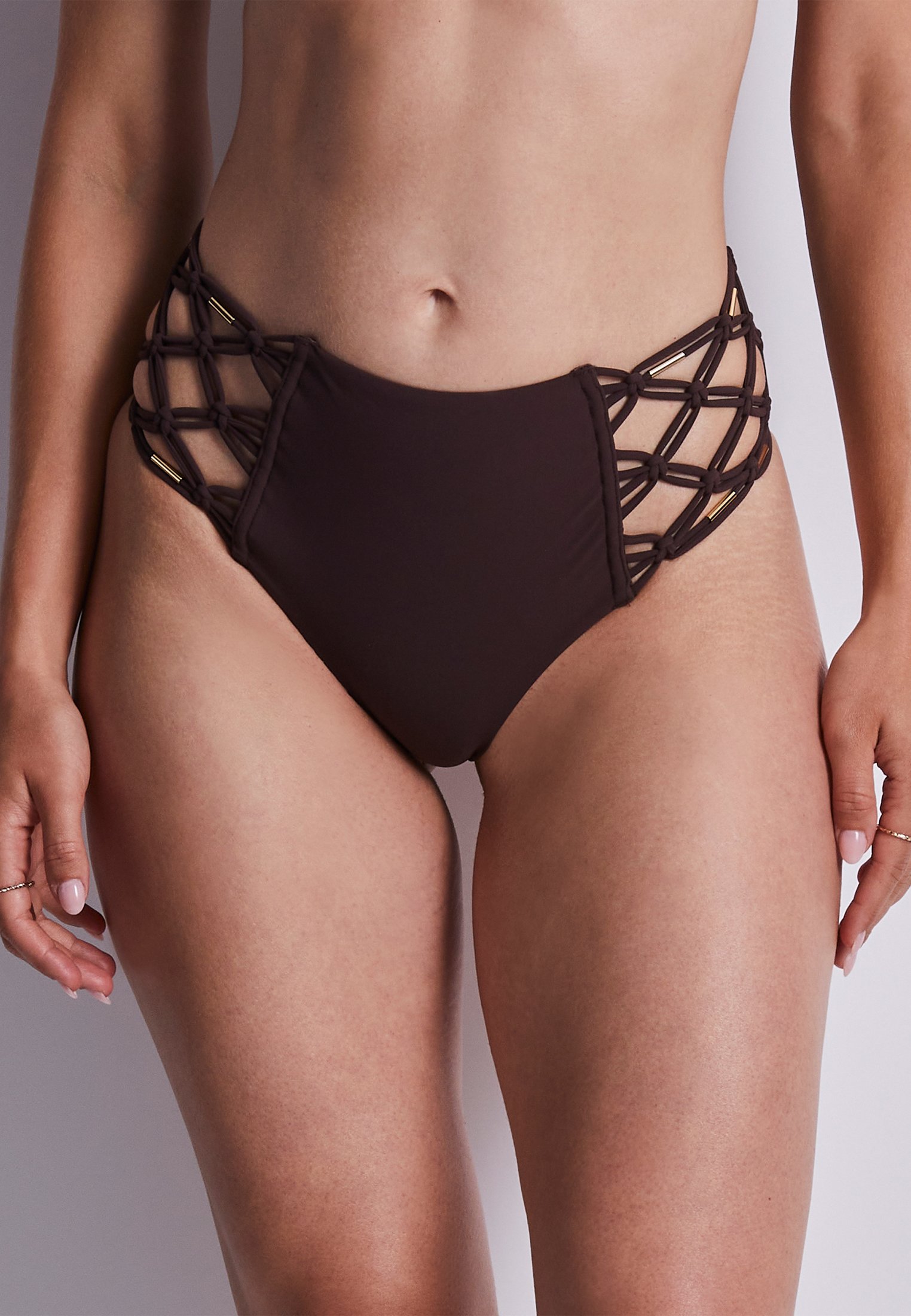 High-rise bikini bottoms AUBADE Brown