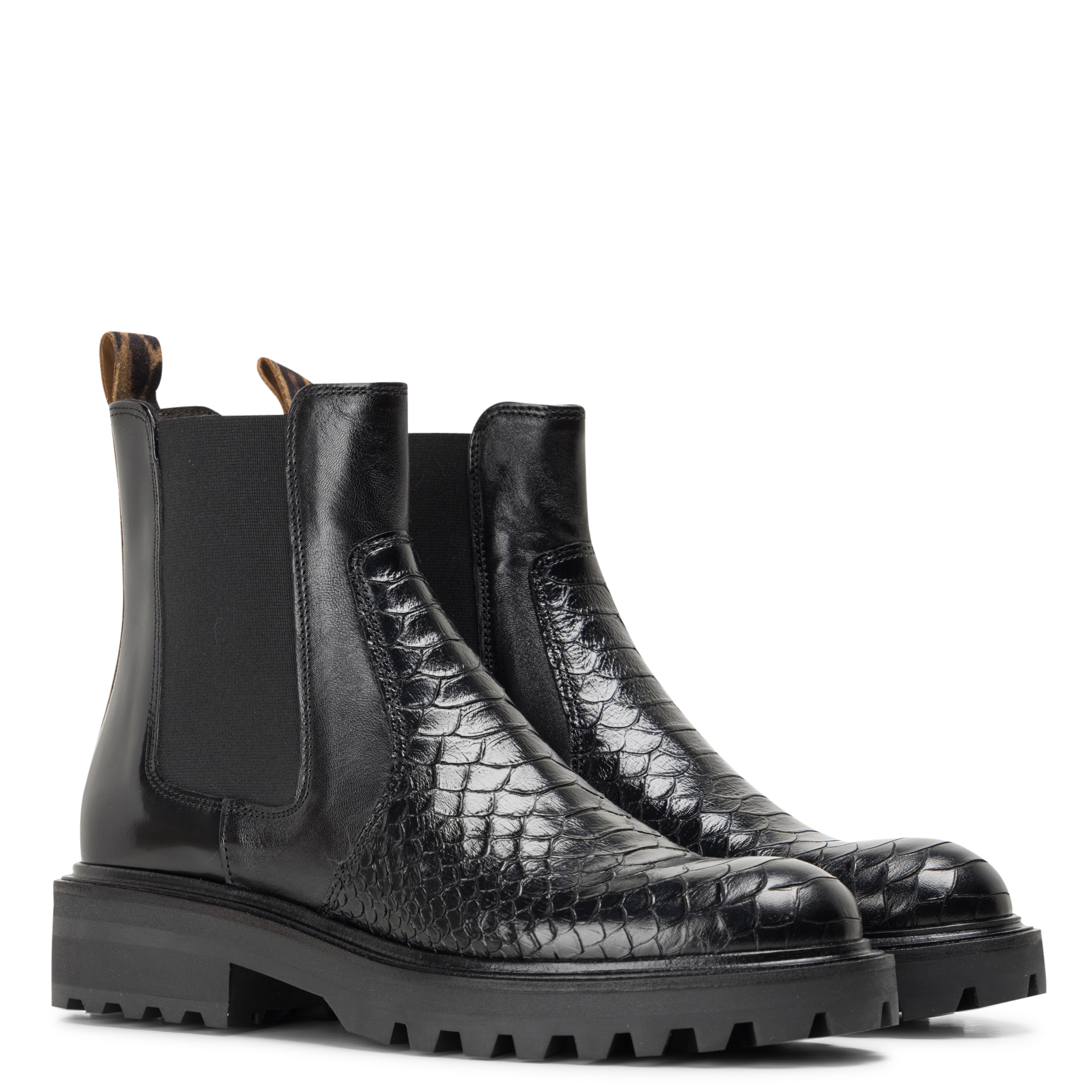 Lederstiefeletten BILLI BI Schwarz