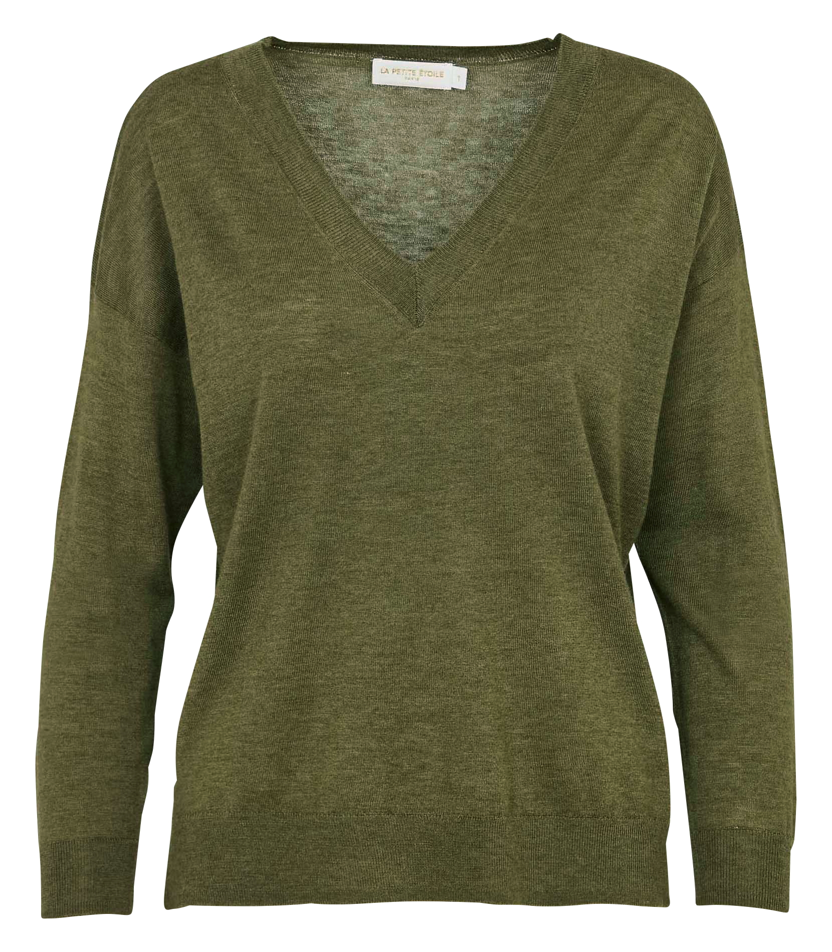 Pull maille fine ample LA PETITE ETOILE Vert