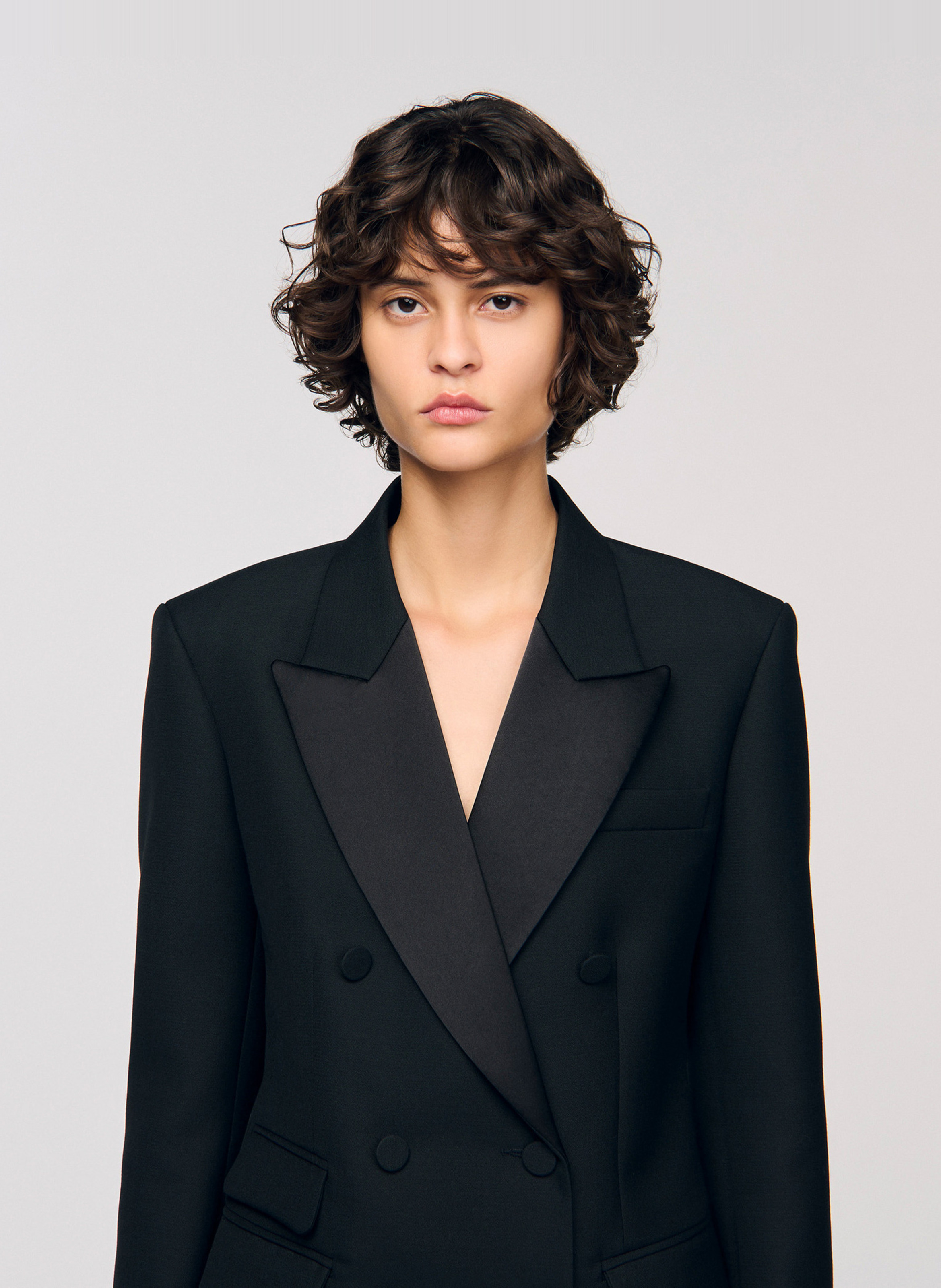 Getailleerd smokingjasje SANDRO Zwart