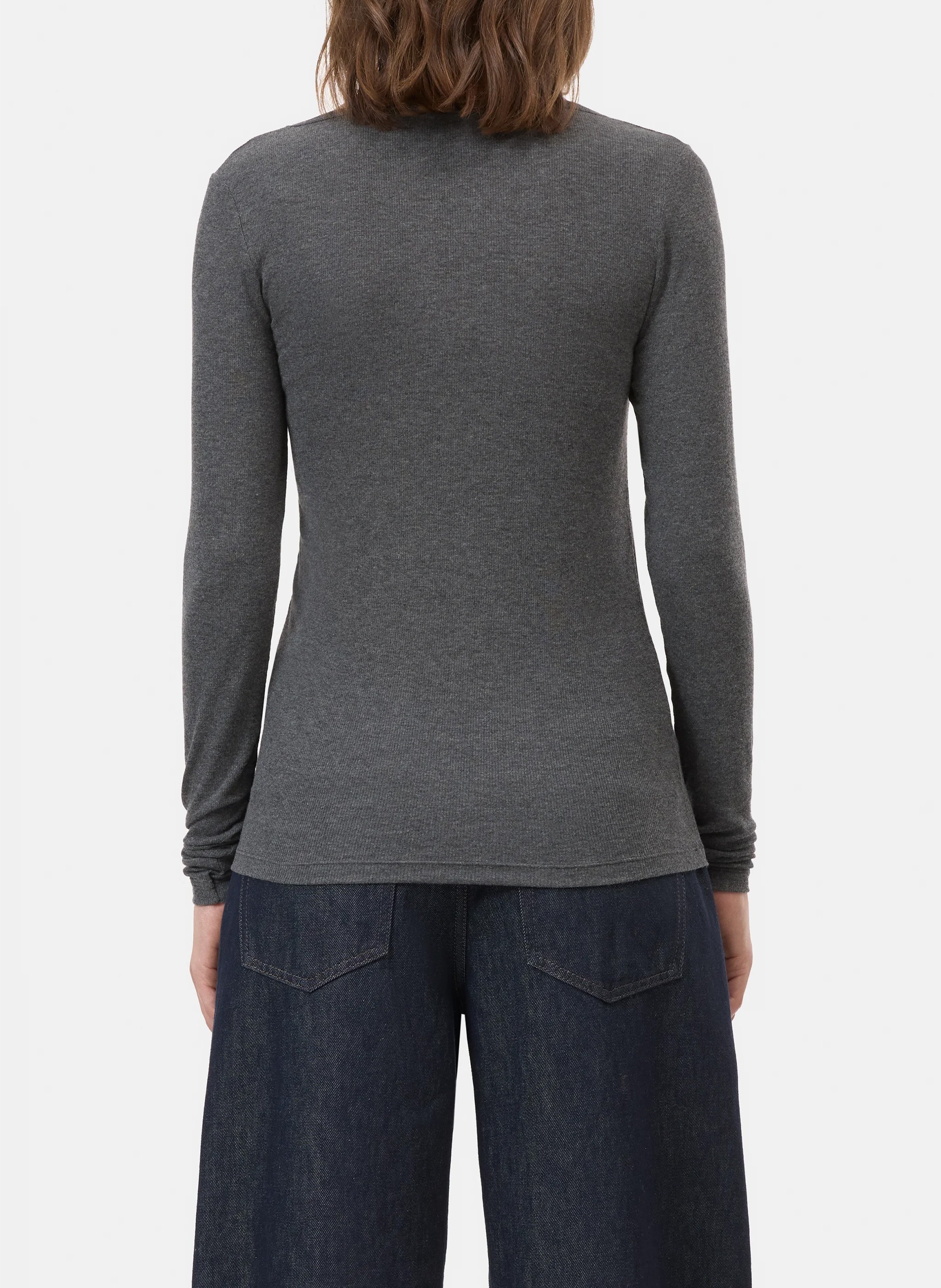 Fitted round neck t-shirt CLOSED Grey