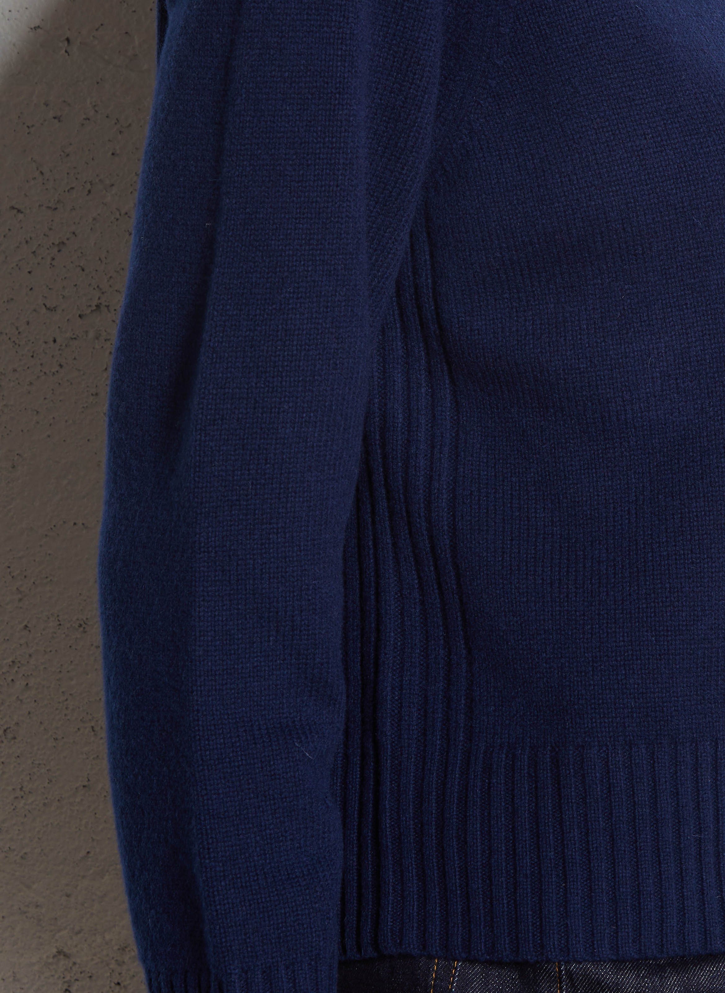 Merino wool regular fit sweater with high collar PETITE MENDIGOTE Blue