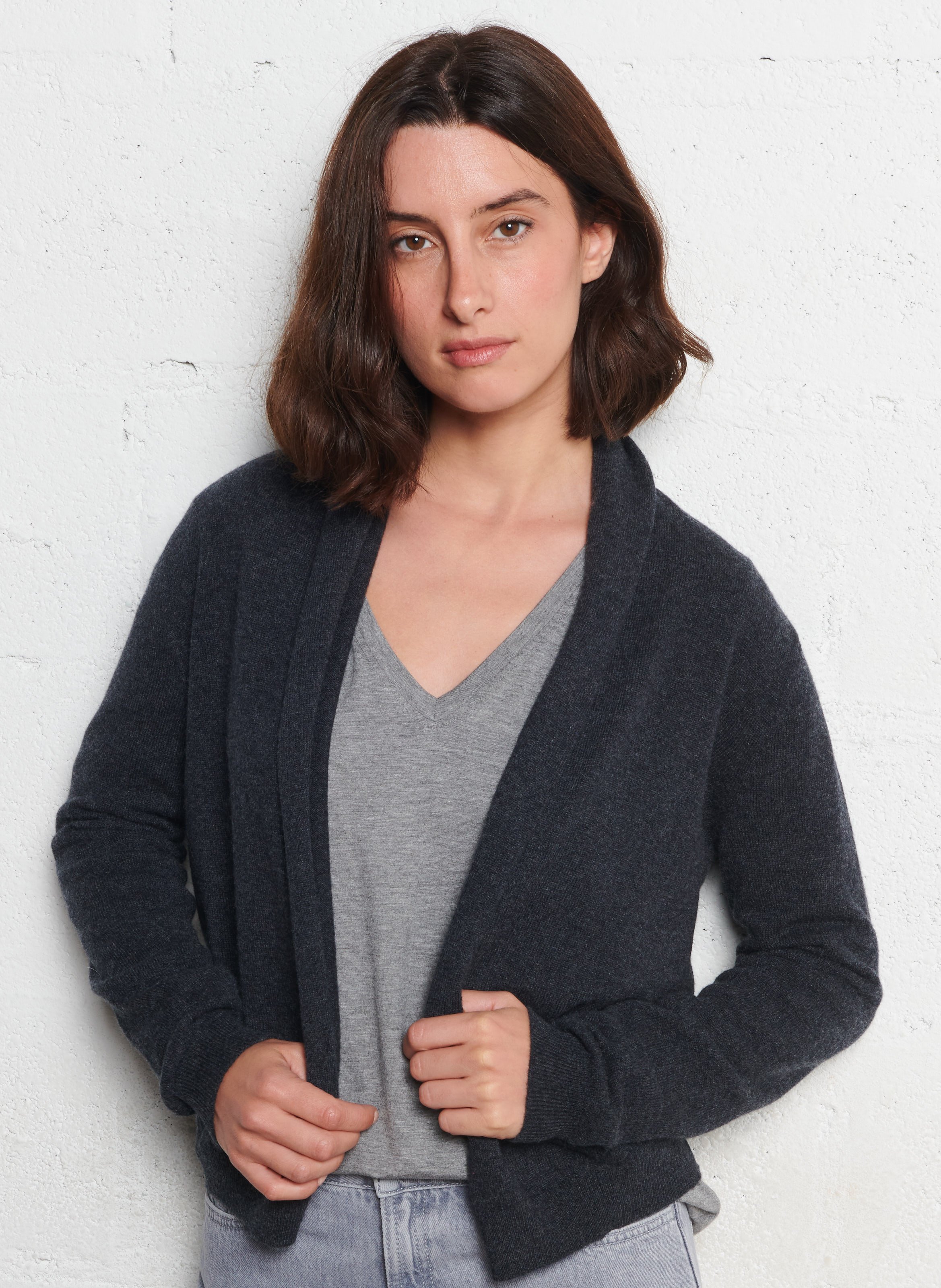 Kasjmier vest MAJESTIC FILATURES Grijs