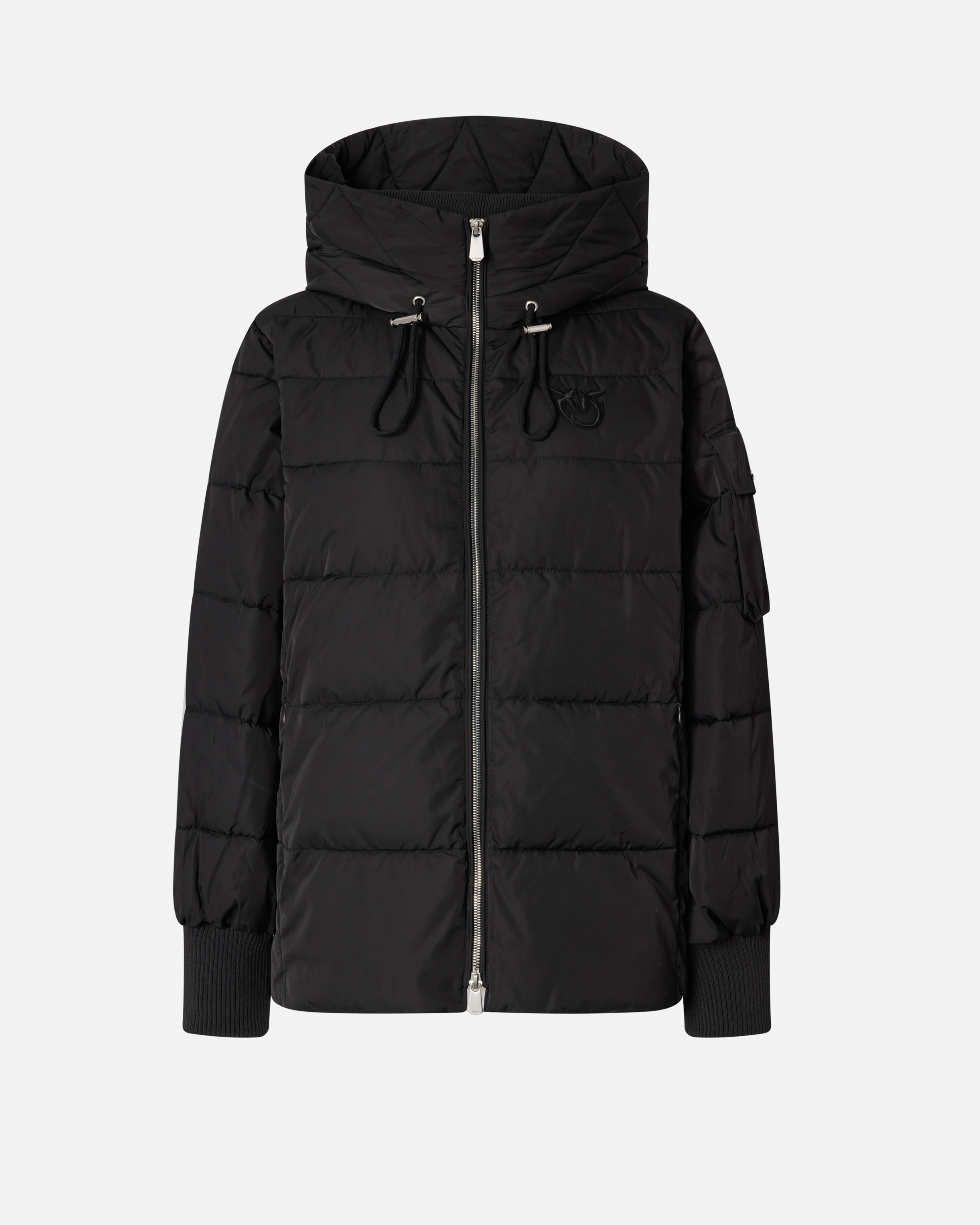 Hooded puffer jacket in technical fabric PINKO