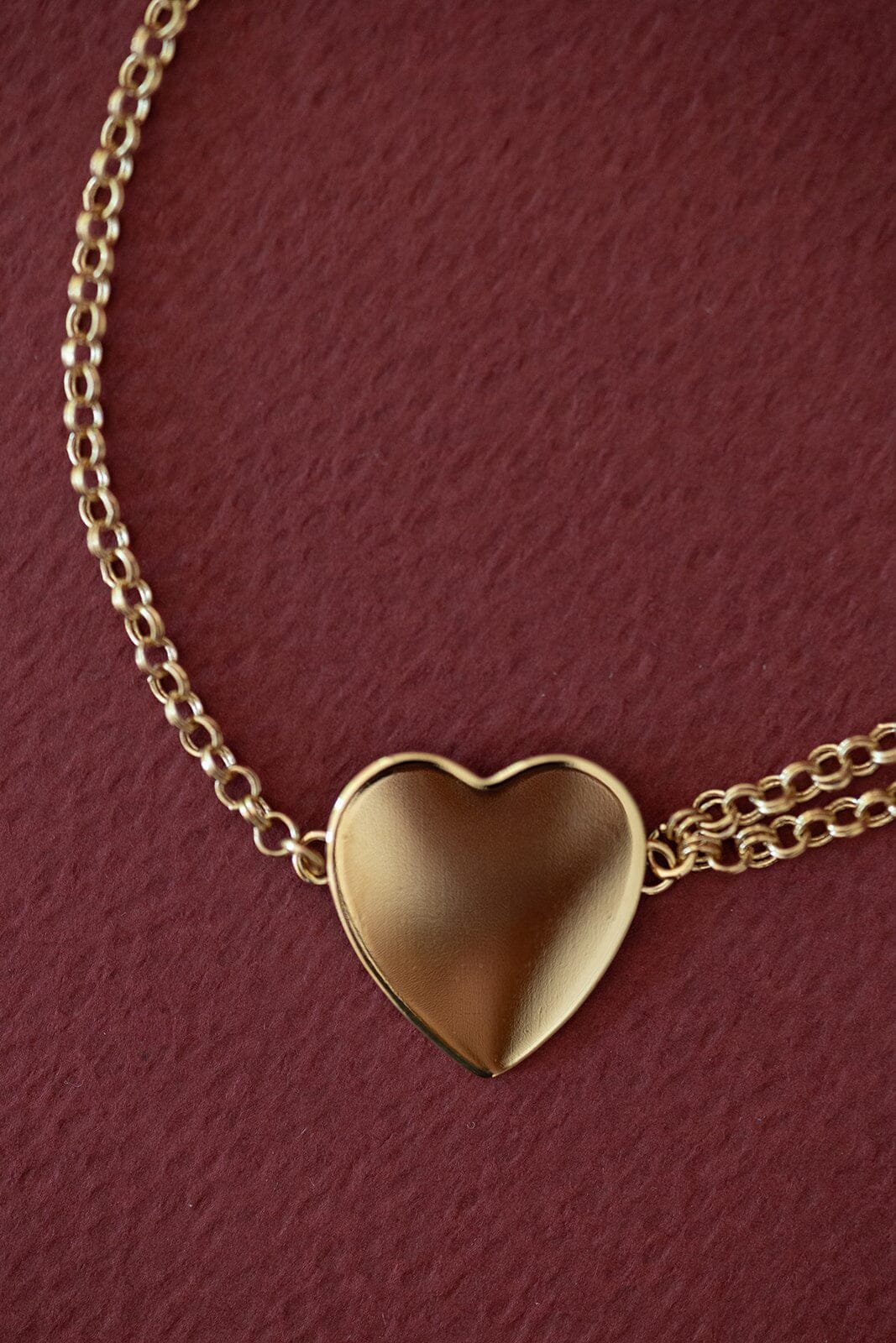 Golden heart-shaped bracelet in fine gold MONSIEUR SIMONE Golden