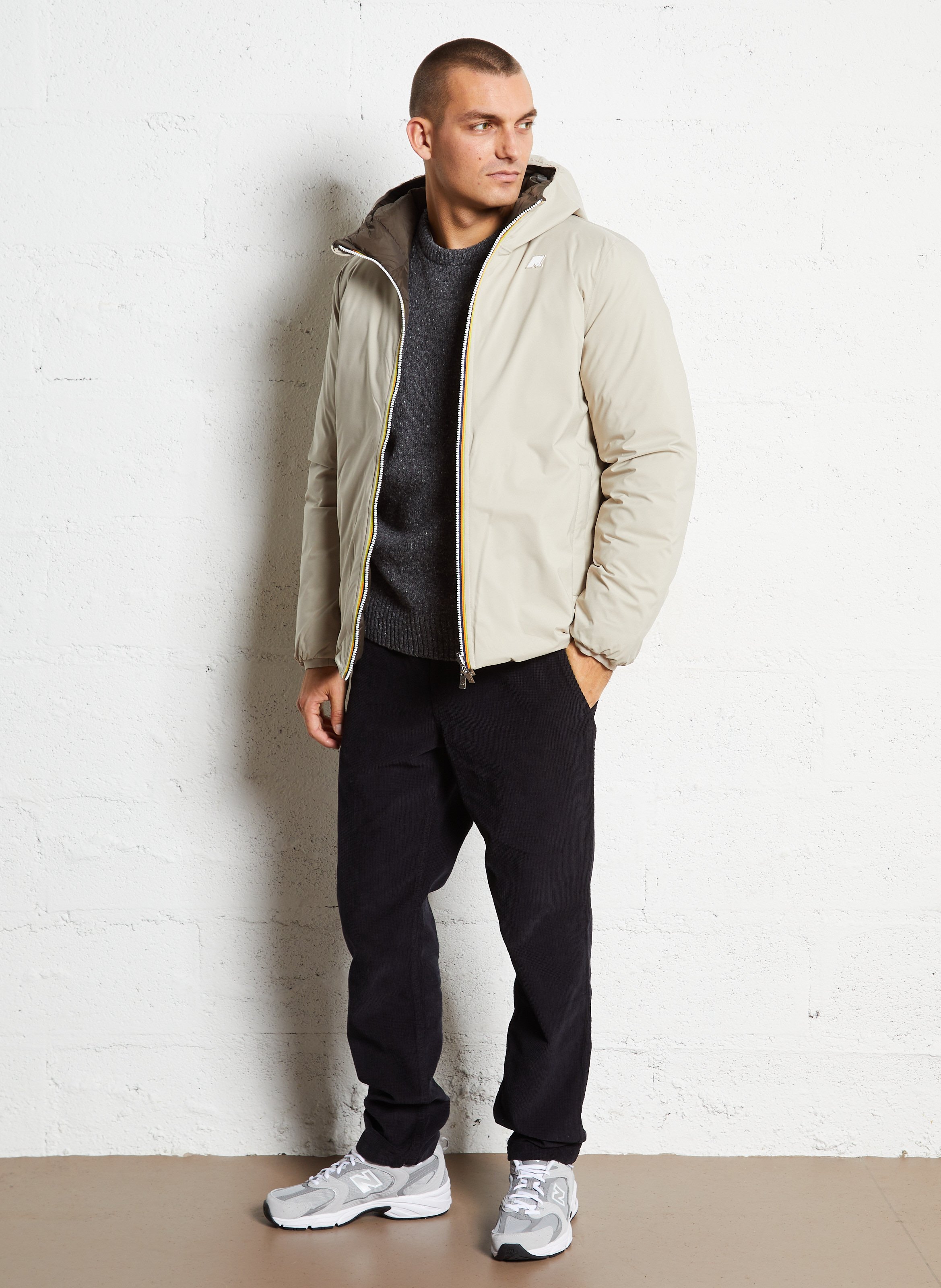 Daunenjacke mit Stehkragen K-WAY Beige