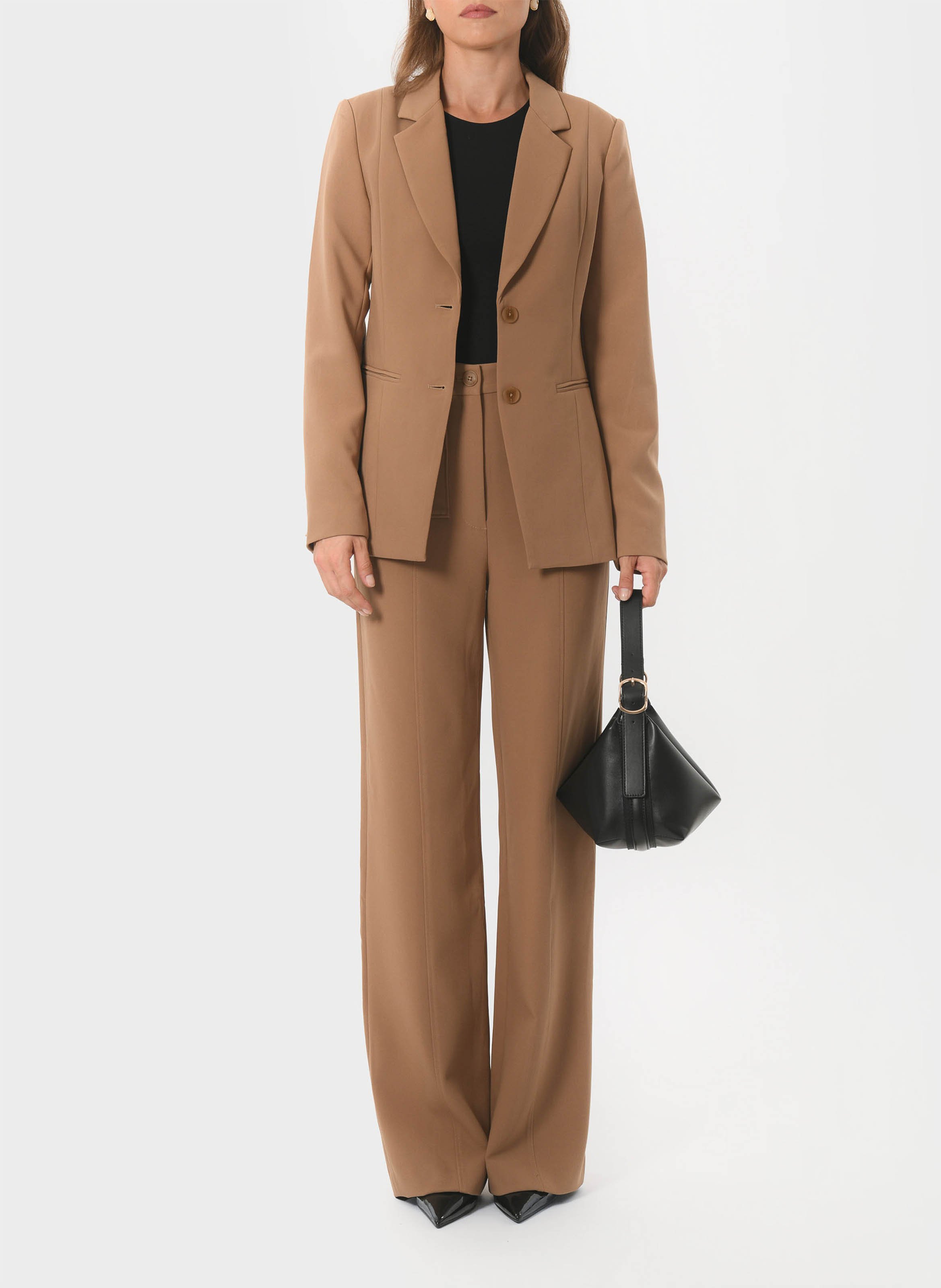 Veste de blazer ajustée col tailleur KOOKAI Beige