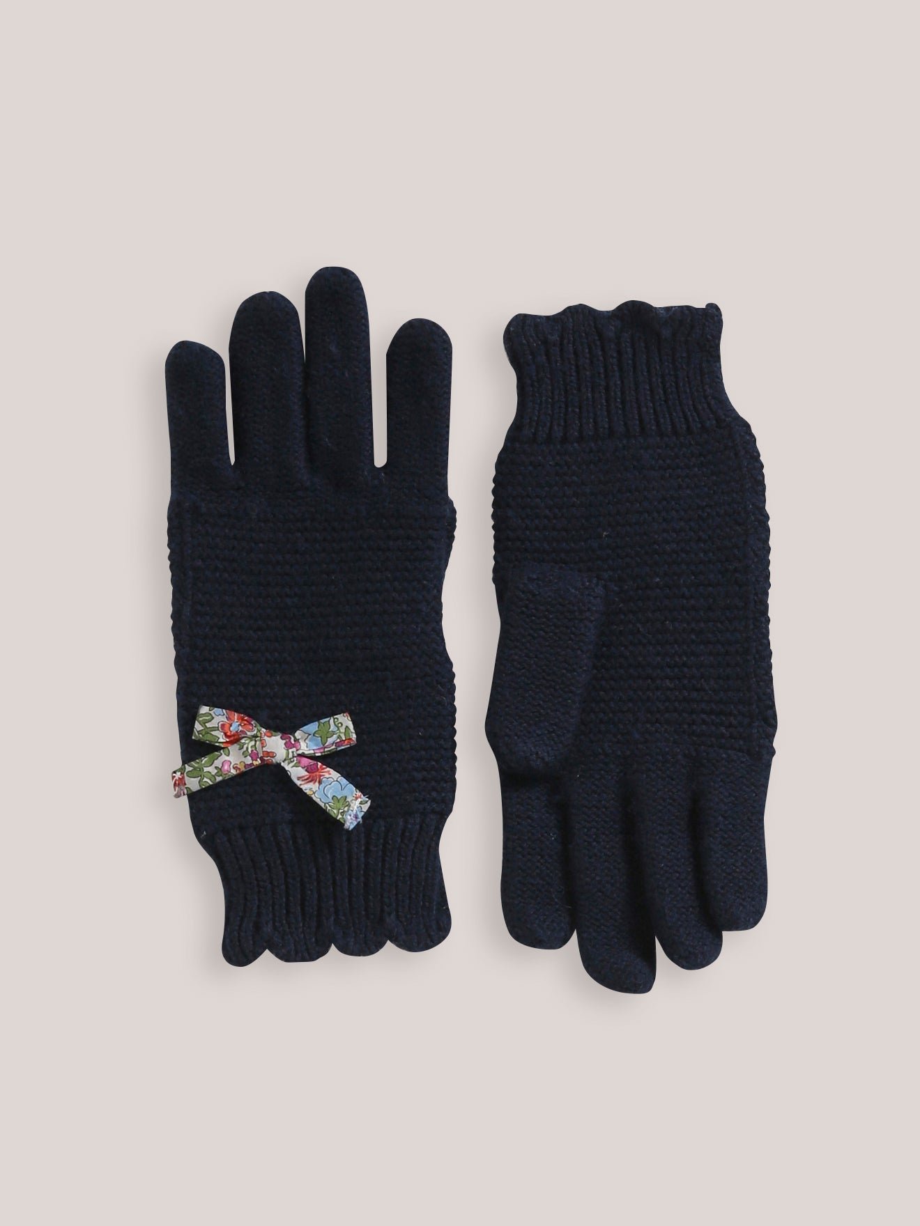 Fabric liberty bow gloves CYRILLUS Blue