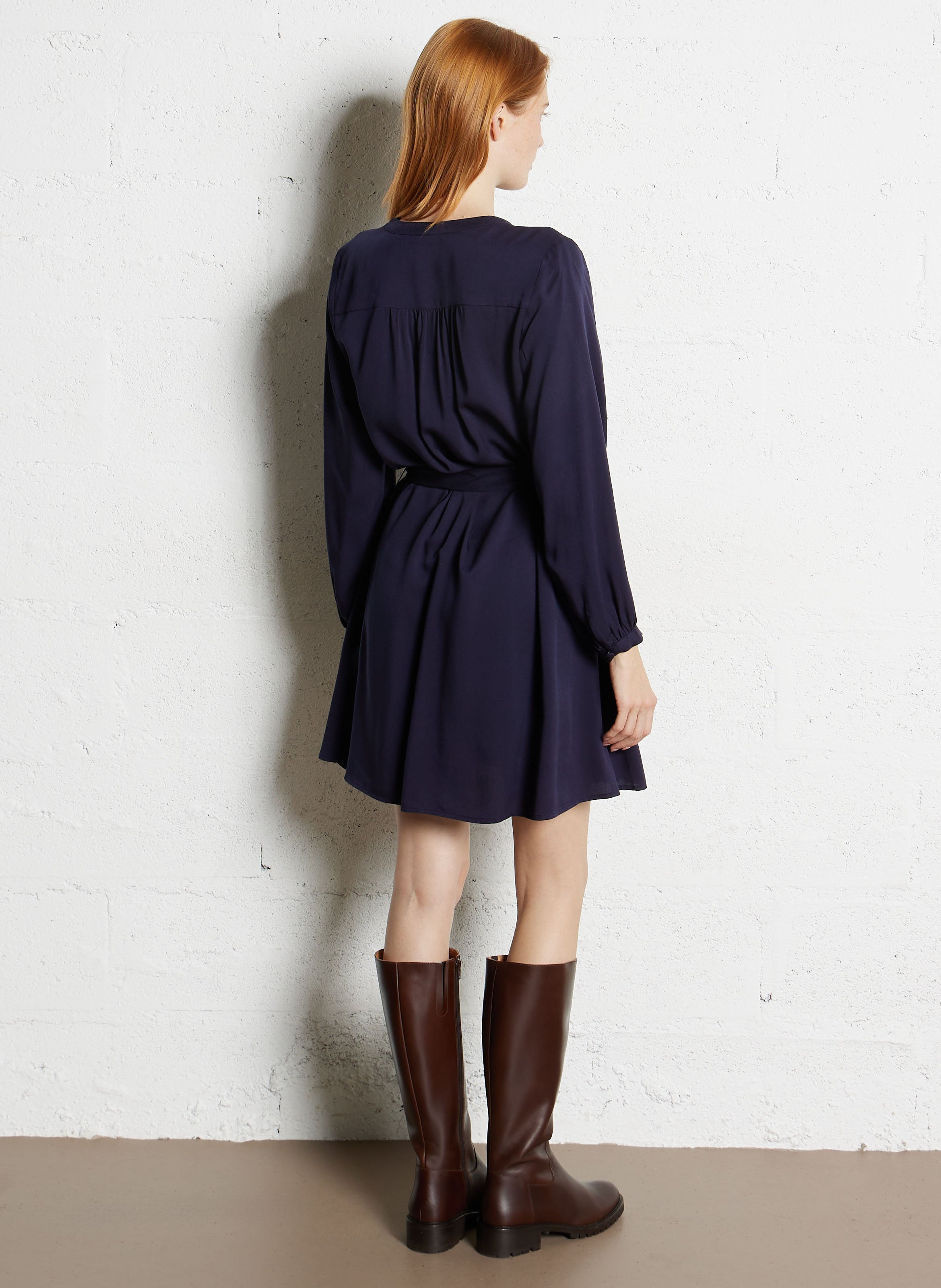 Korte jurk met kraag LA PETITE ETOILE Blauw